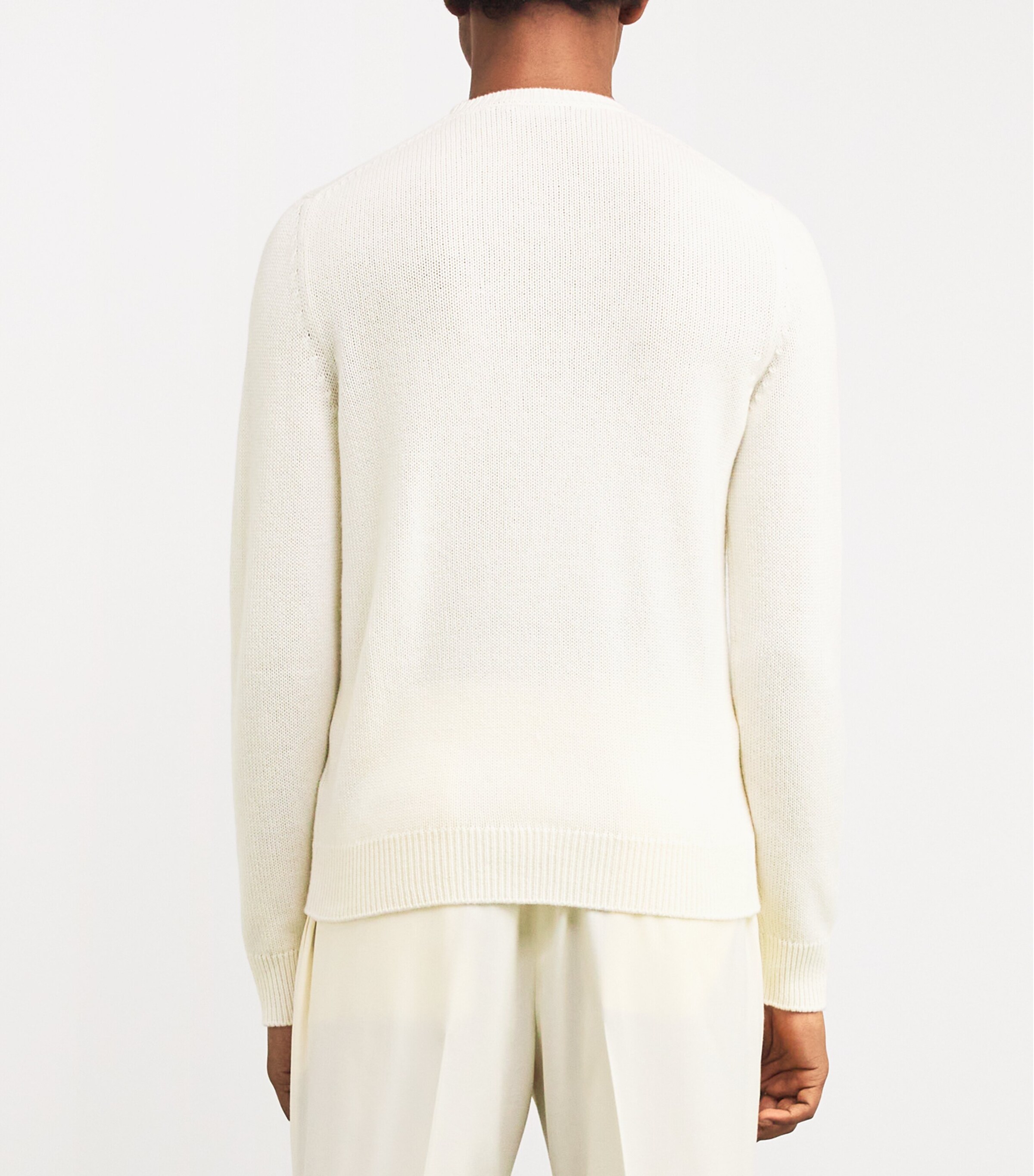 Ralph Lauren Purple Label Mens Cashmere Polo Bear Sweater Classic Cream Image 4
