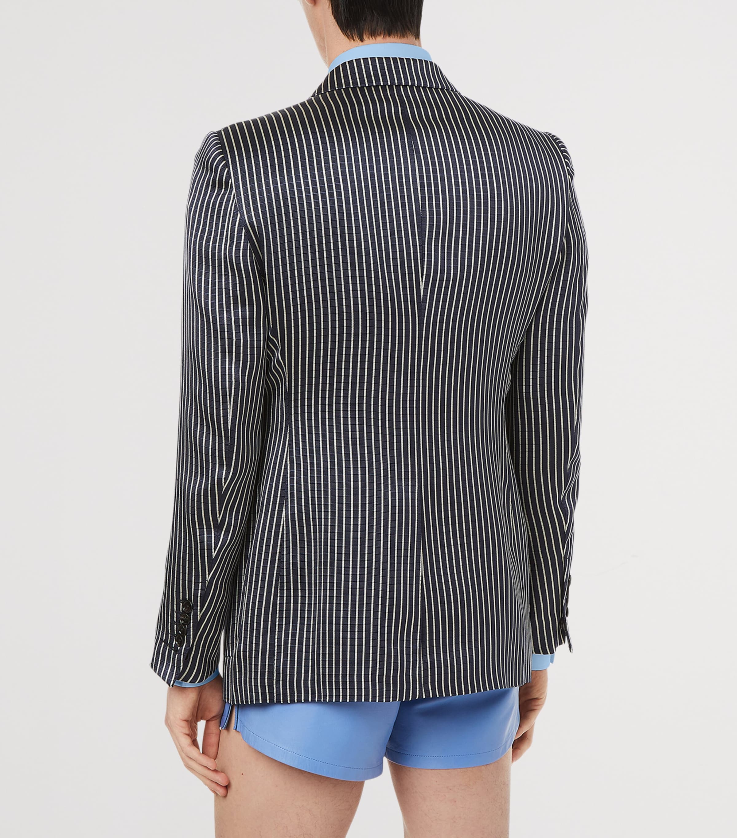 TOM FORD Mens Silk Stripe Single-Breasted Blazer Nnl Image 3