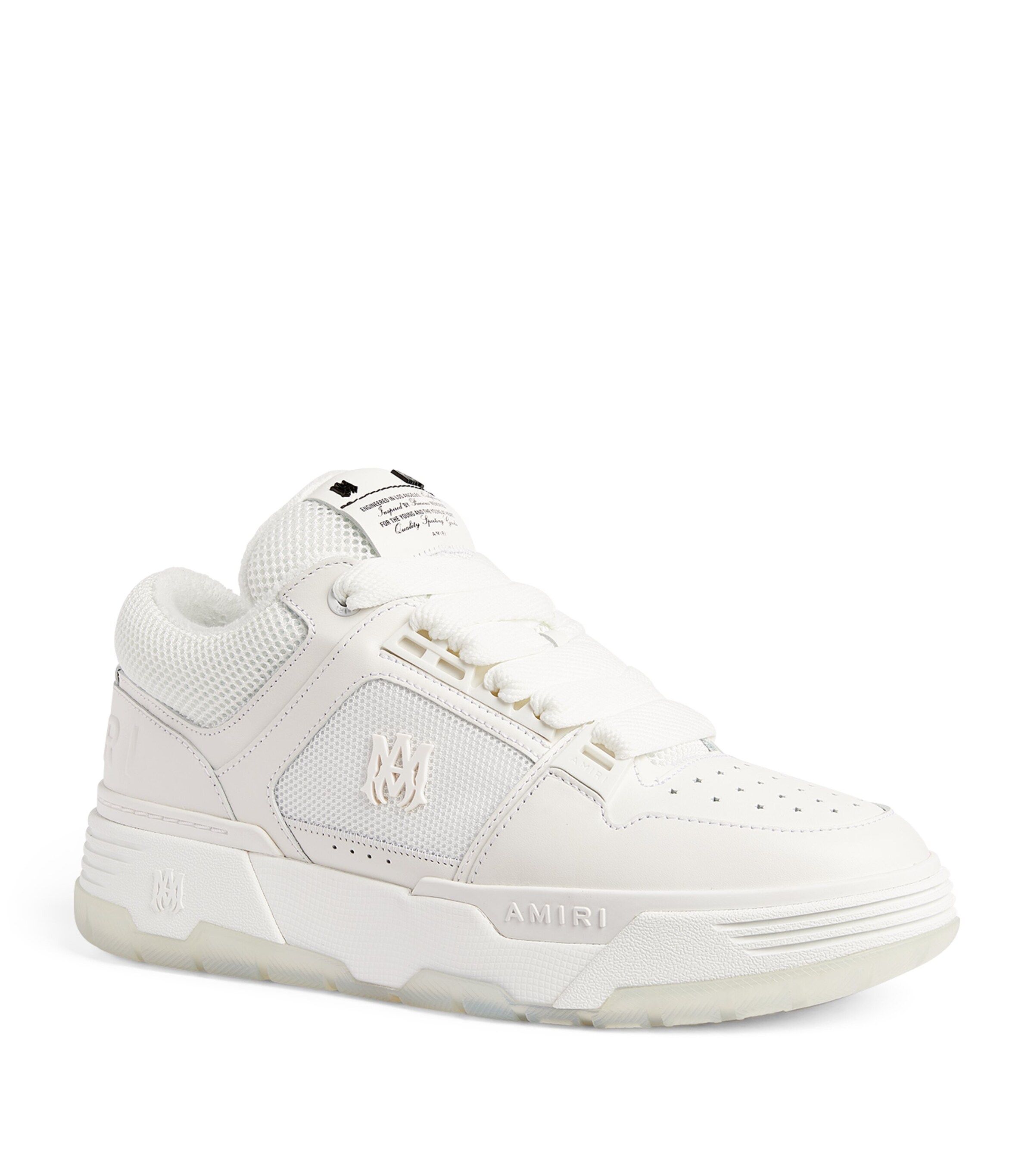 Leather MA-1 Low-Top Sneakers WHITE Image 4