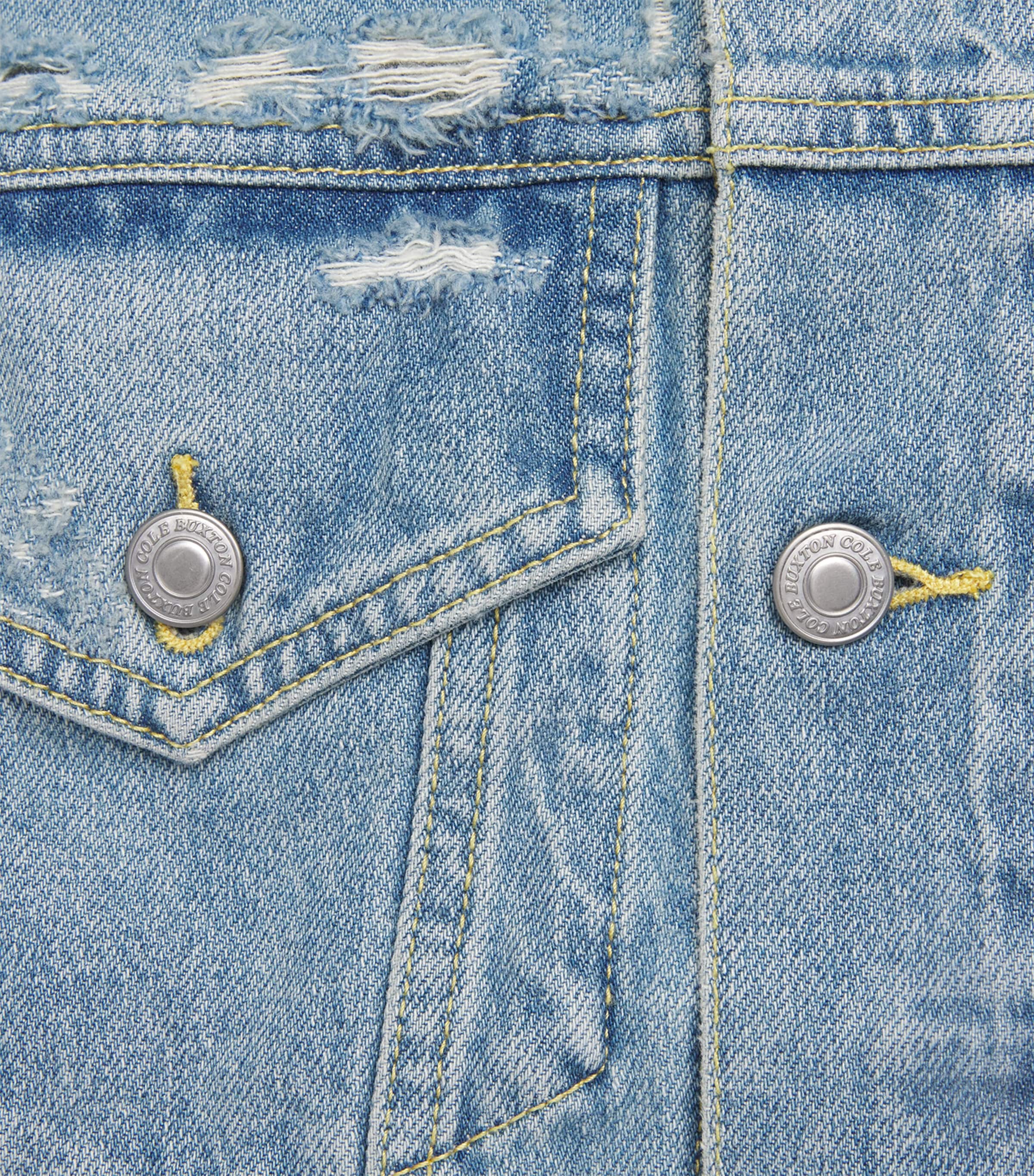 Distressed Denim Jacket 400 BLUE Image 5