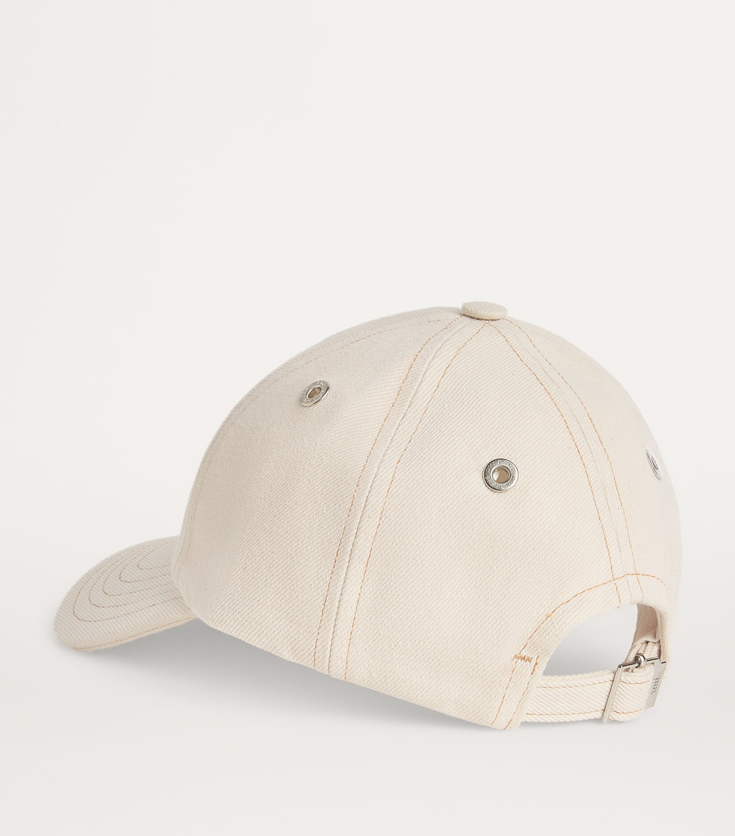 AMI Paris Logo Embroidered Baseball Cap Blanc Image 3