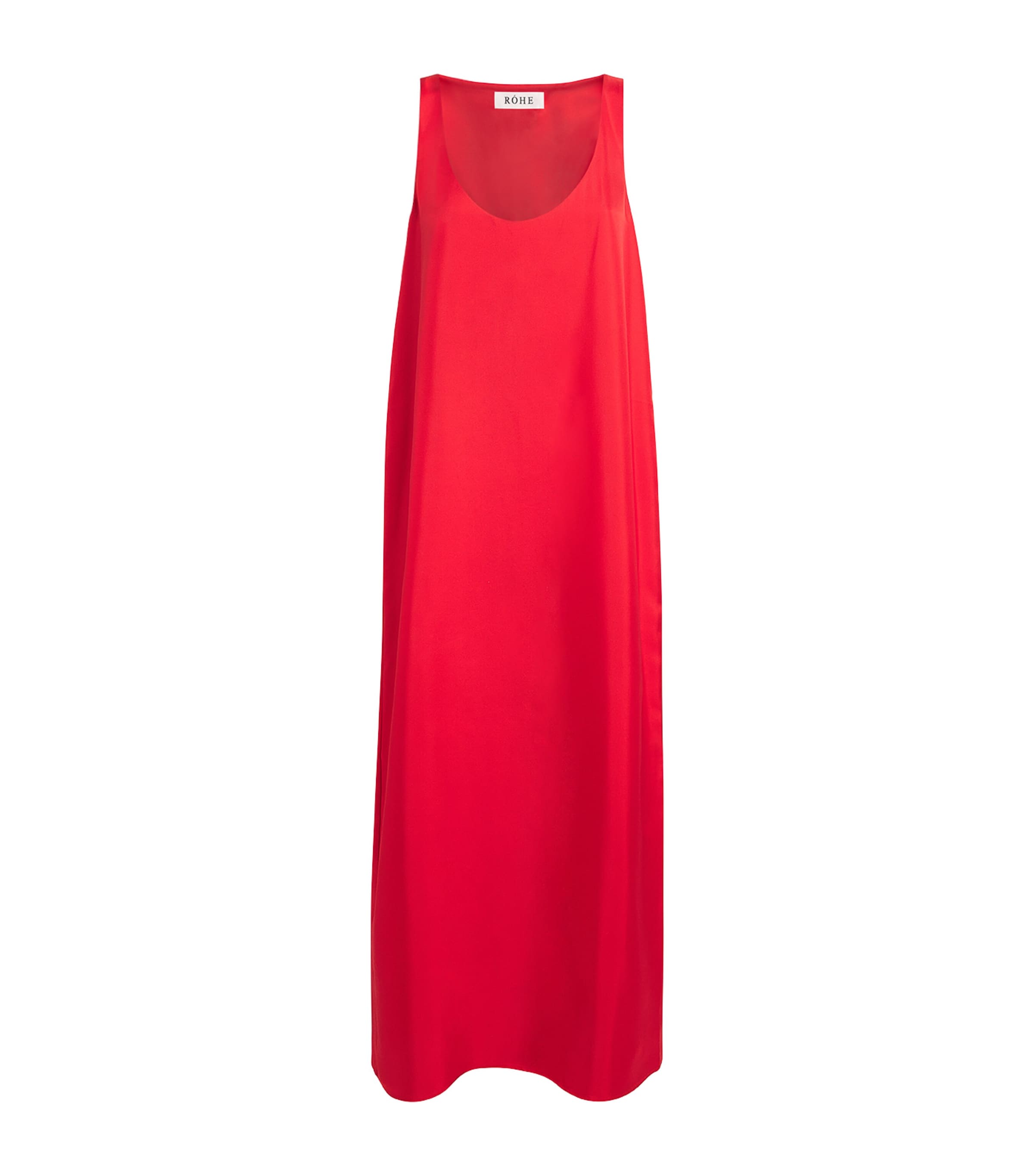 Róhe Silk Scoop-Neck Maxi Dress Red