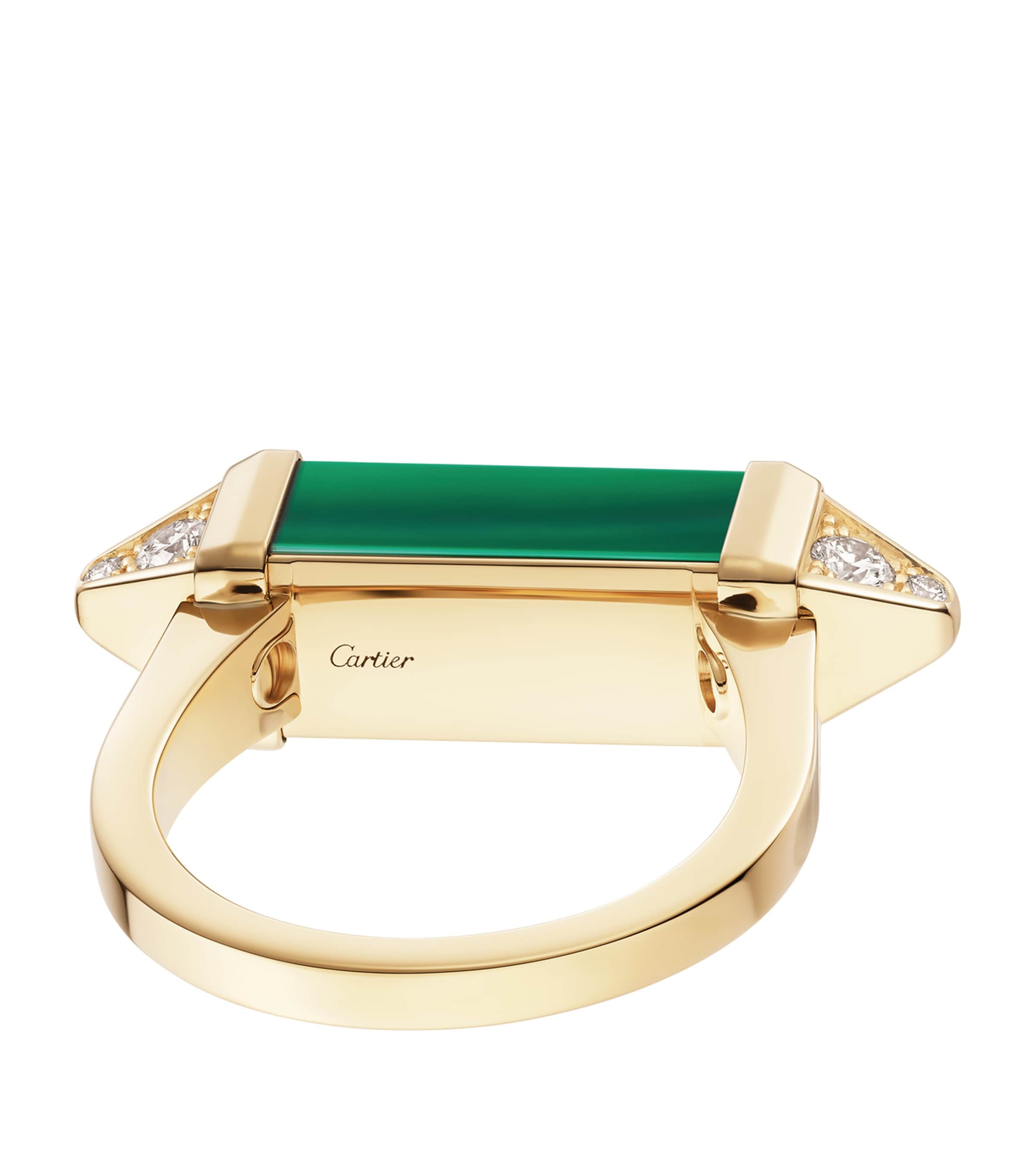 Yellow Gold, Diamond and Malachite Les Berlingots de Cartier Ring YELLOW GOLD Image 3