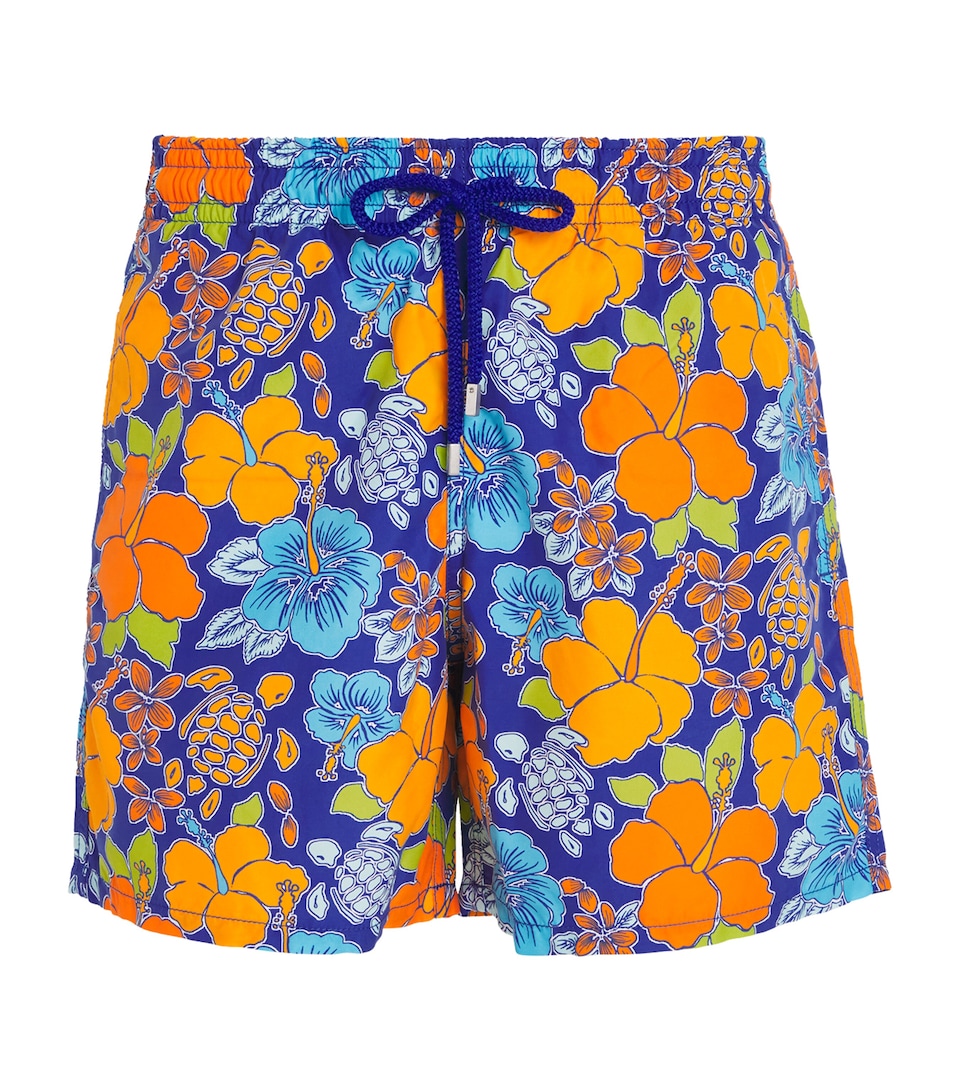 Tropical Turtle Print Swim Shorts