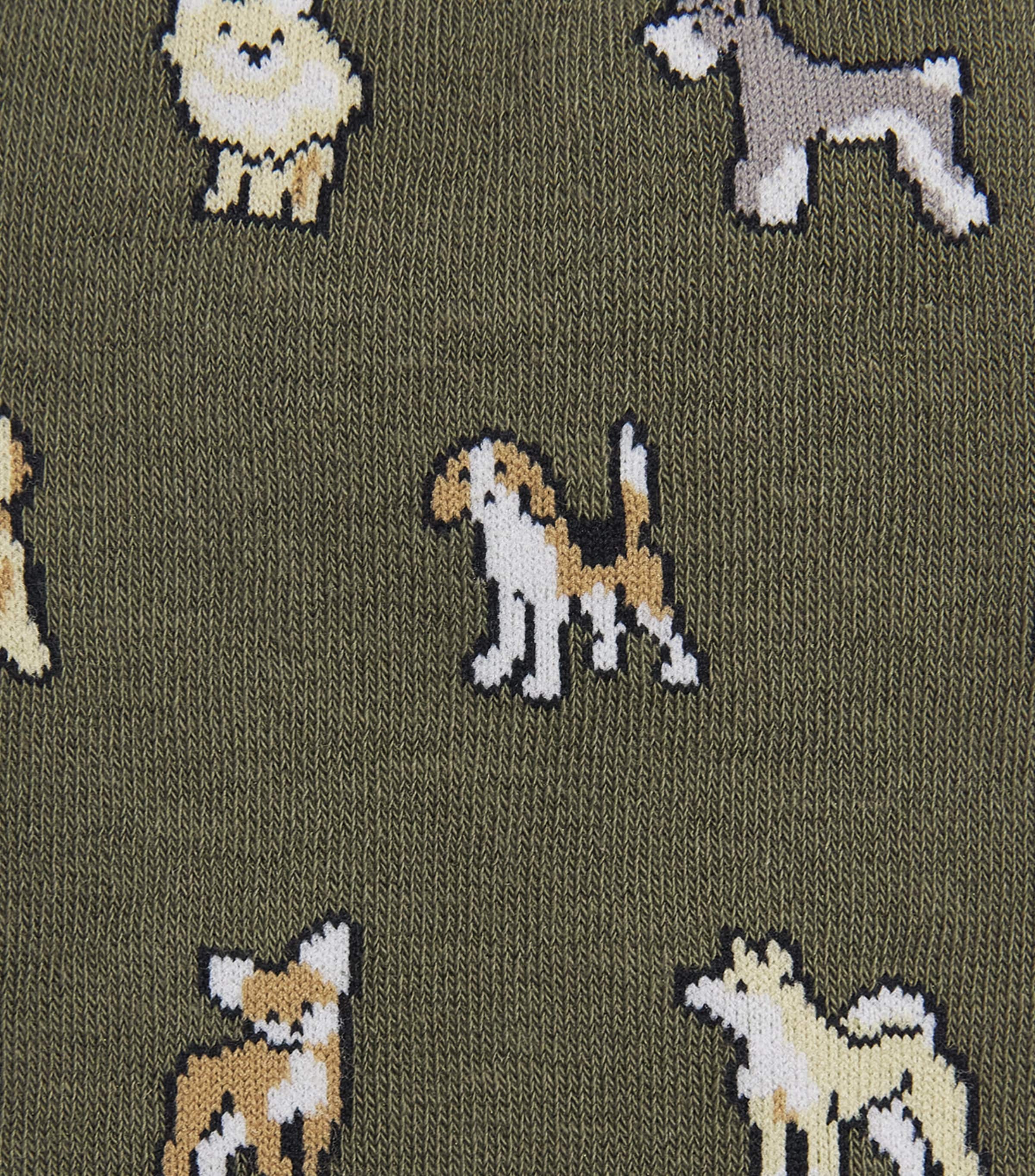 Paul Smith Mens Dog Socks Green Image 2