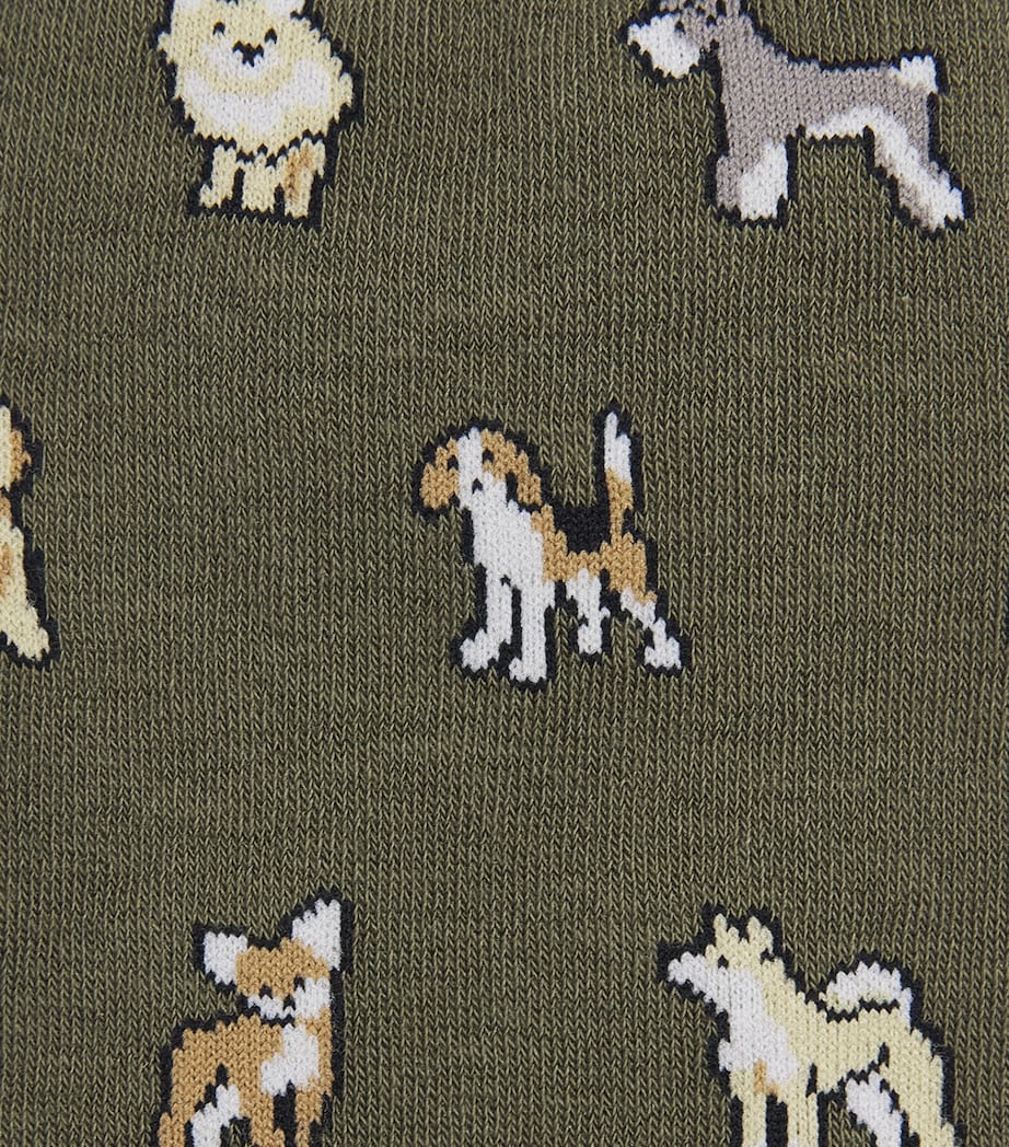 Paul Smith Mens Dog Socks Green Image 2