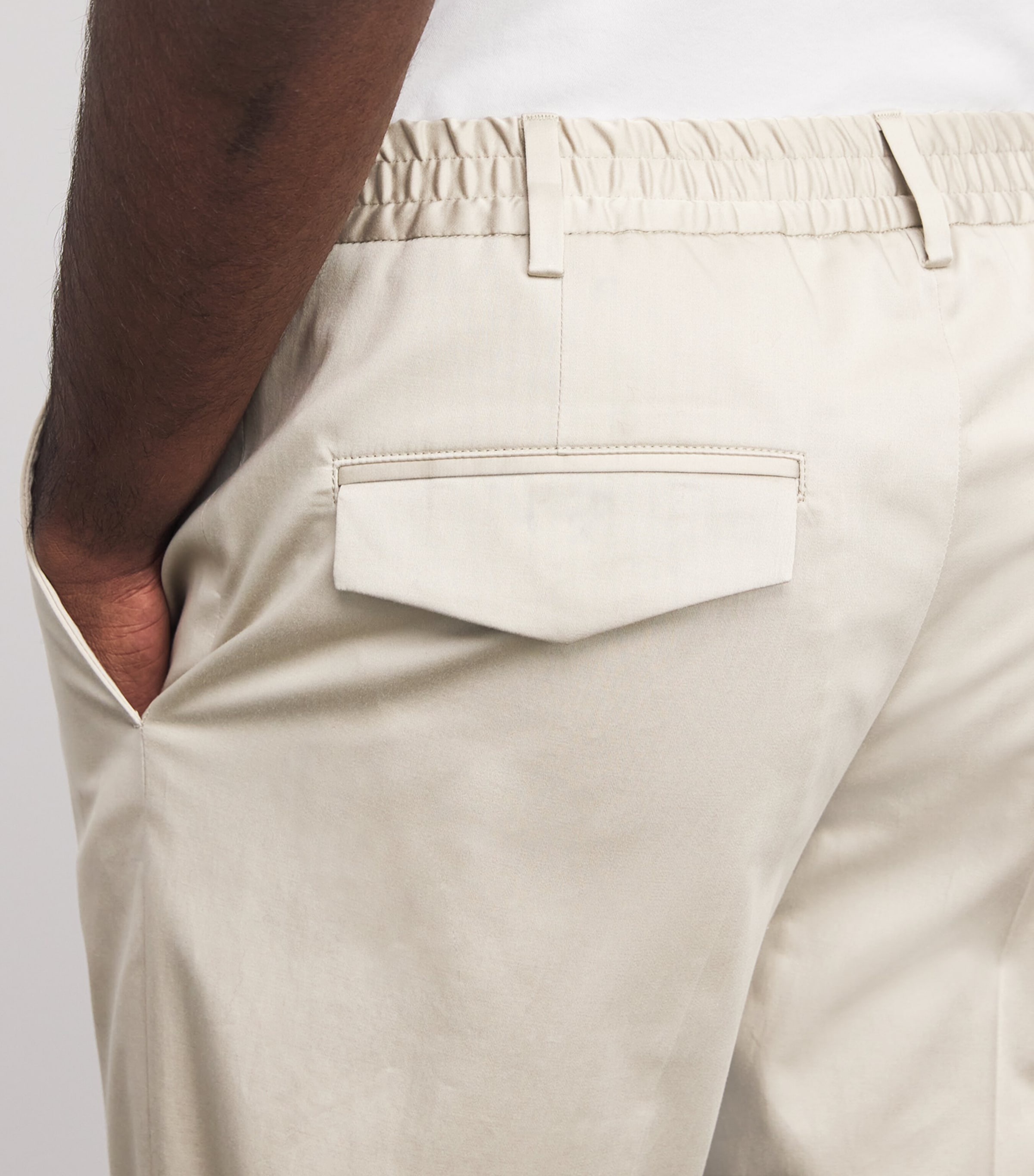 Stretch-Cotton Tailored Trousers 250 CAMEL Image 6