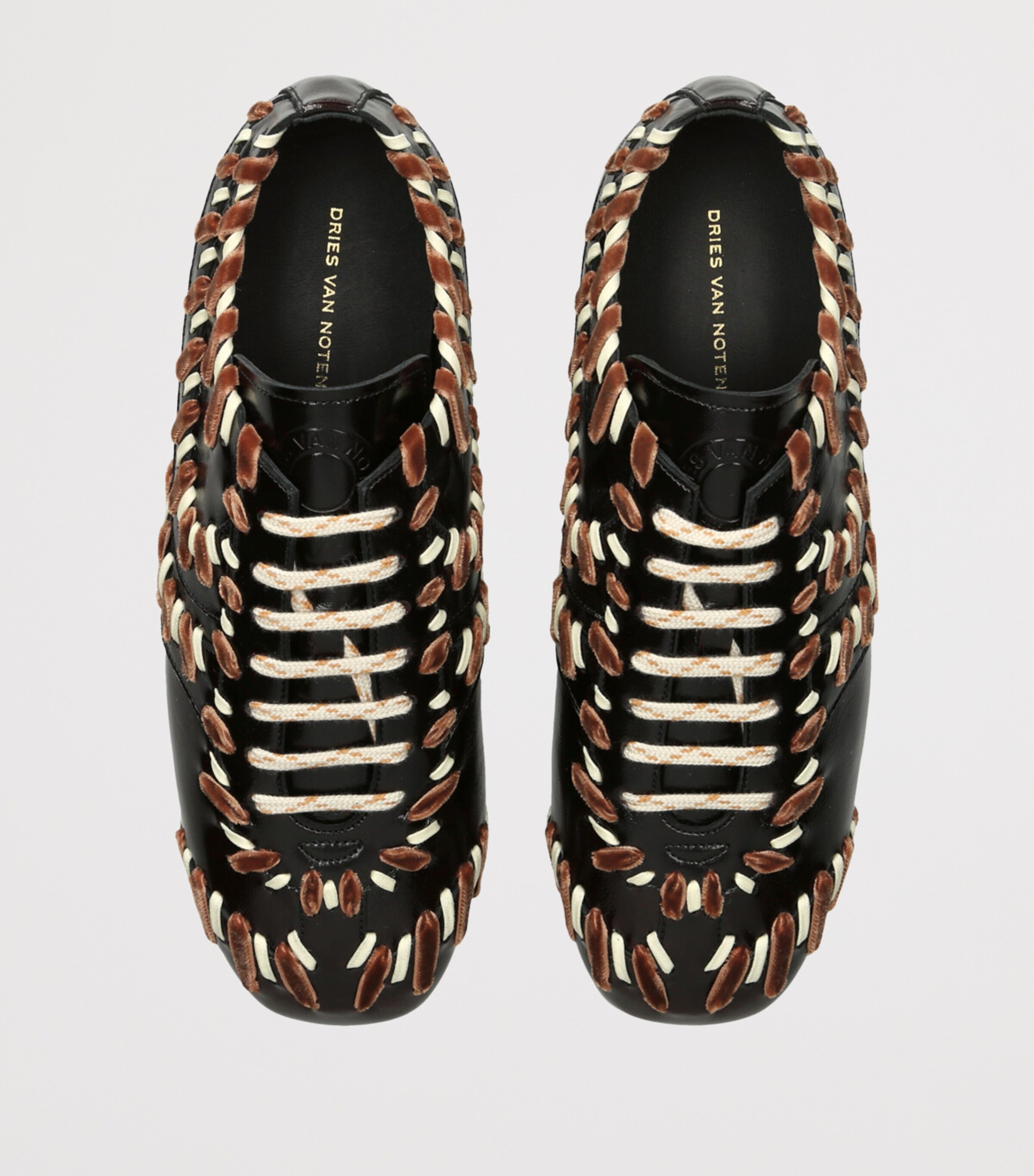 Embellished Leather Dustin Sneakers BROWN/OTH Image 4