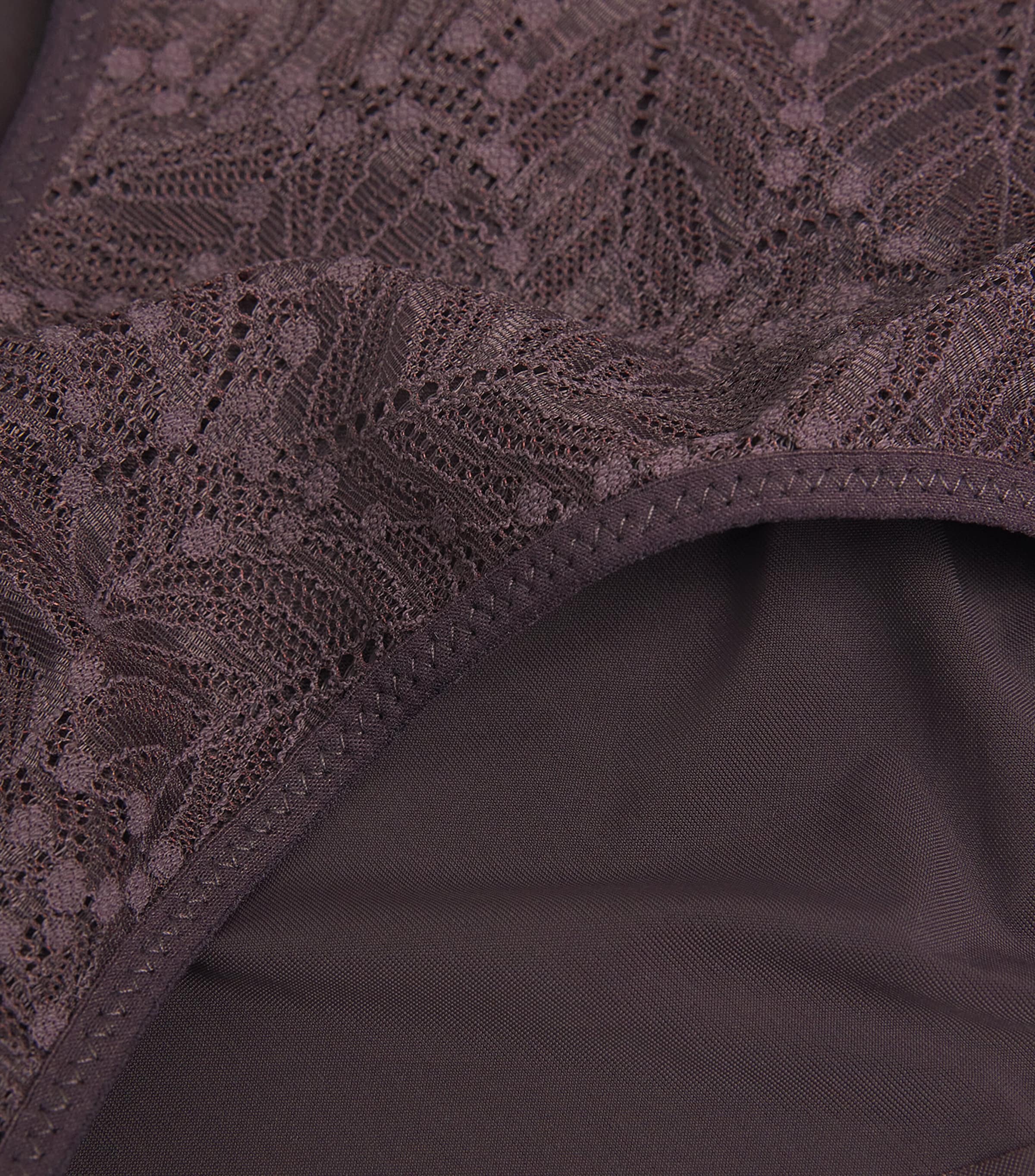 Lace Comète Bikini Briefs 429 DARK BROWN Image 4