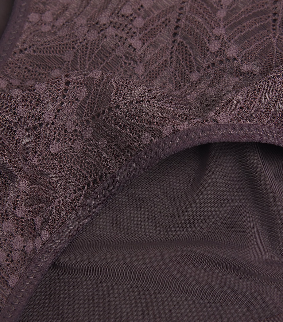 Lace Comète Bikini Briefs 429 DARK BROWN Image 4