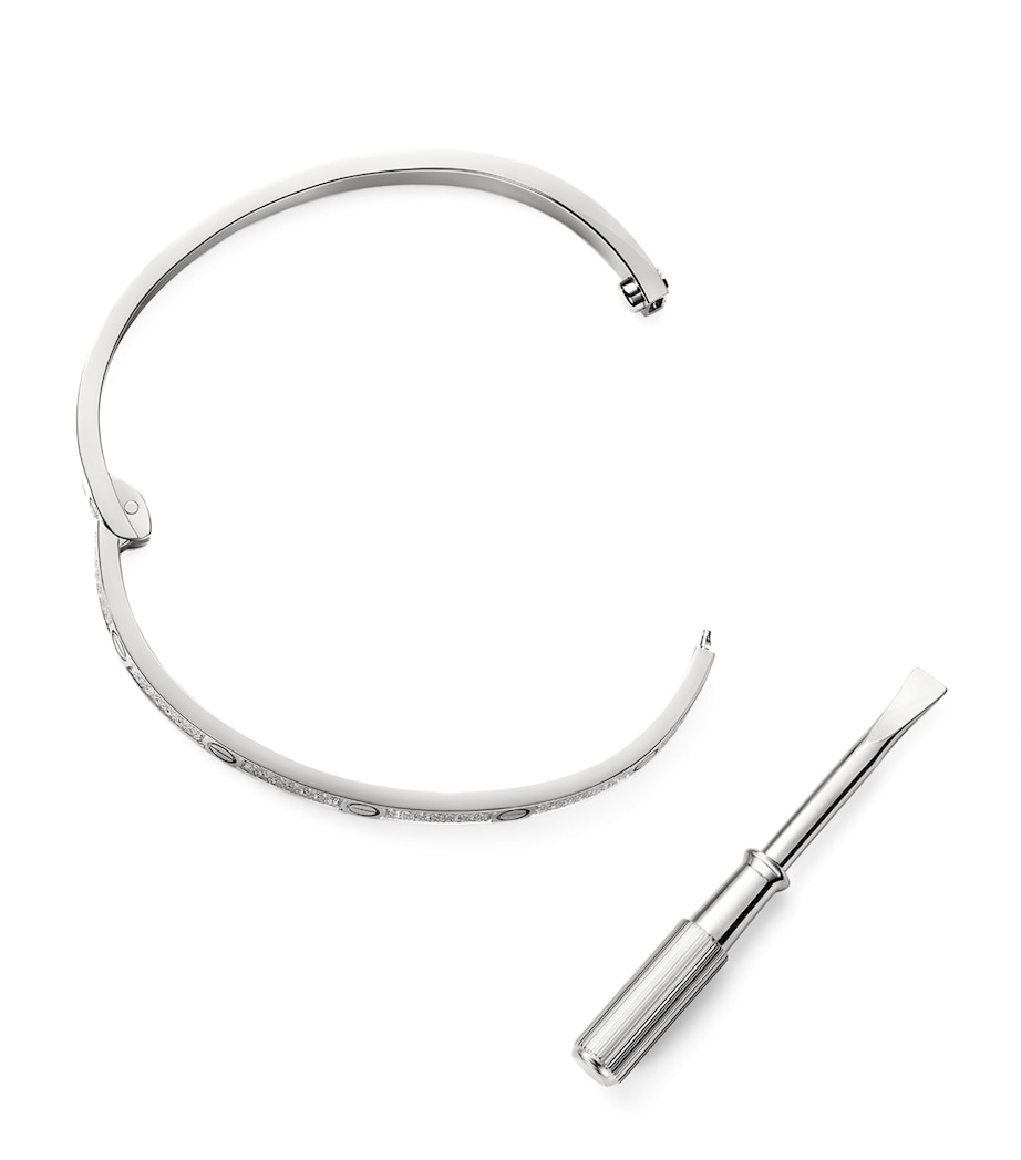 Cartier LOVE Small White Gold Diamond-Paved Bracelet White Gold Image 3