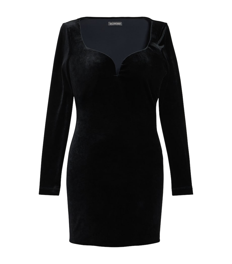 Balenciaga Womens Velvet Mini Dress Image 1