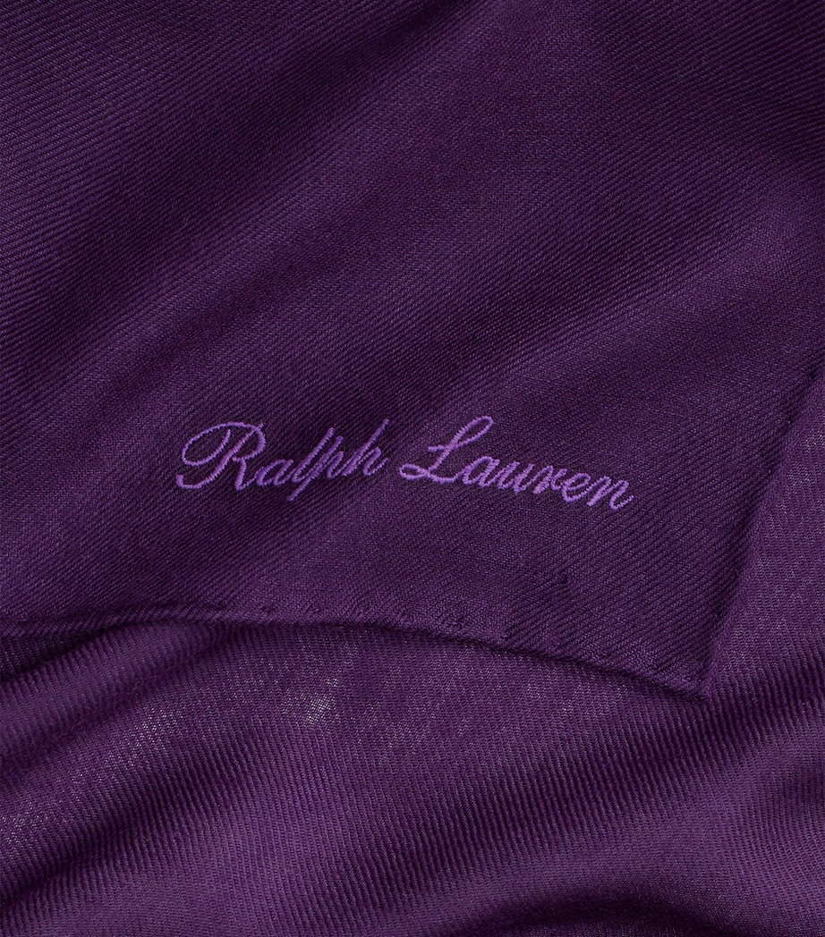 Cashmere Scarf AUBERGINE Image 3