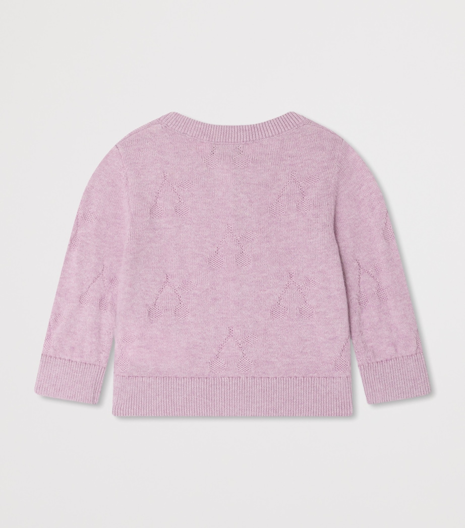 Cotton-Cashmere Teyana Cardigan (6-18 Months) LILAS Image 2