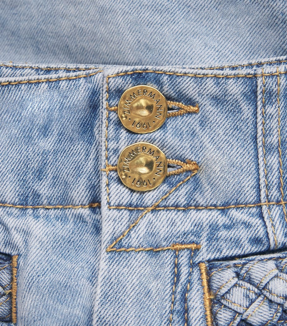 Zimmermann Womens Indra Denim Shorts Skylark Image 6