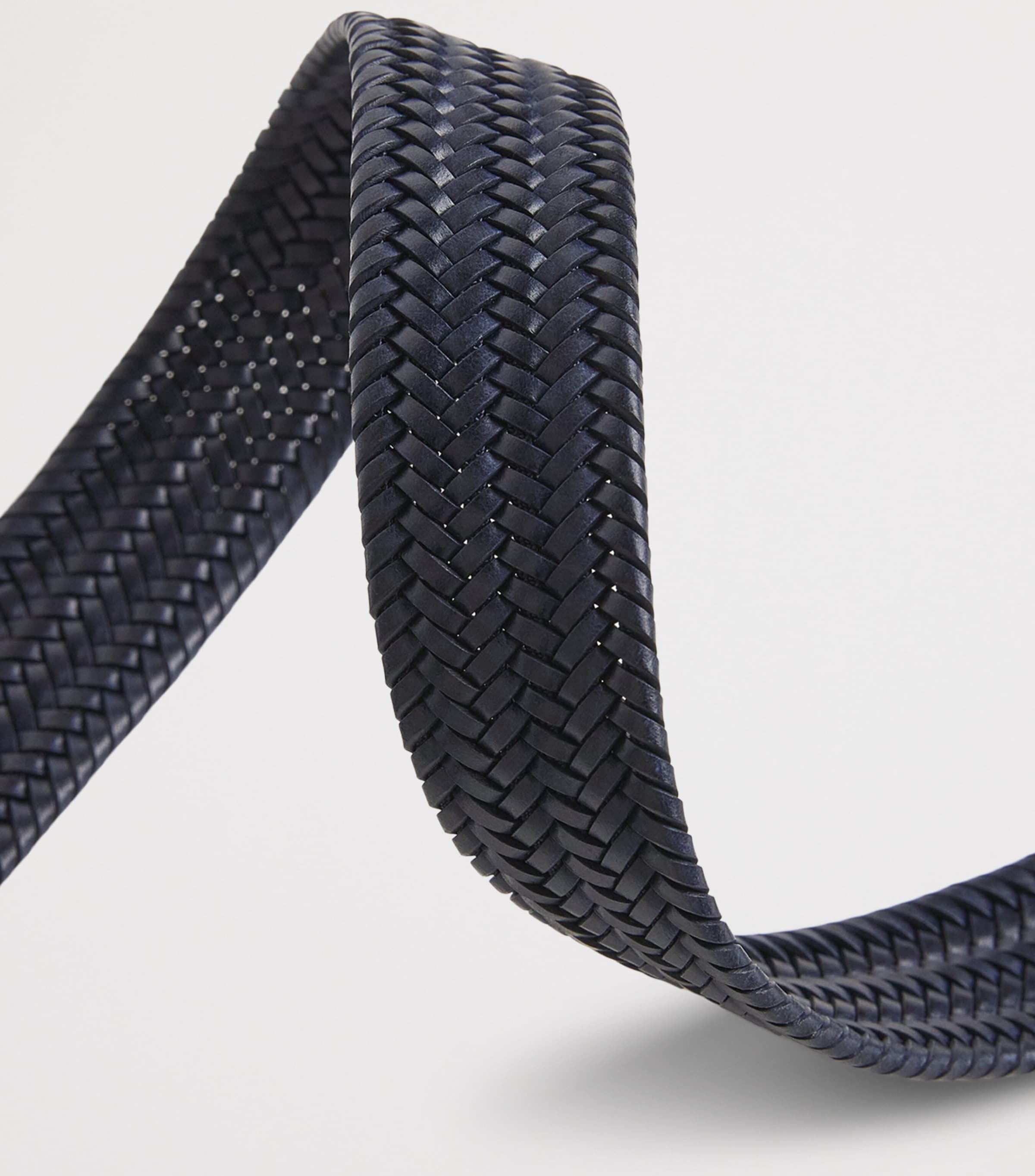 Emporio Armani Leather Woven Belt Image 4