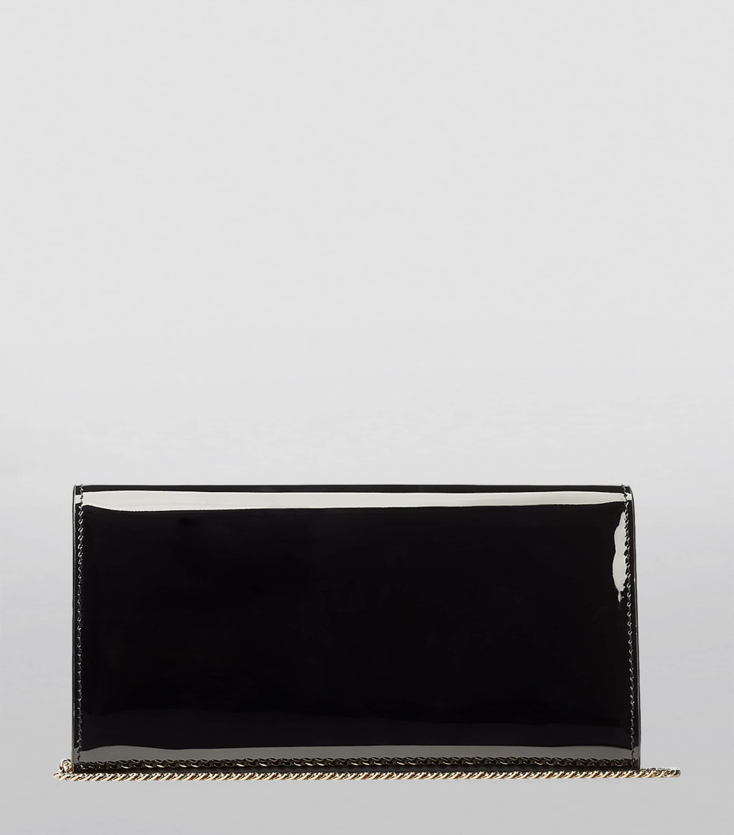 Patent Emmie Clutch Bag BLACK/LIGHT GOLD Image 3
