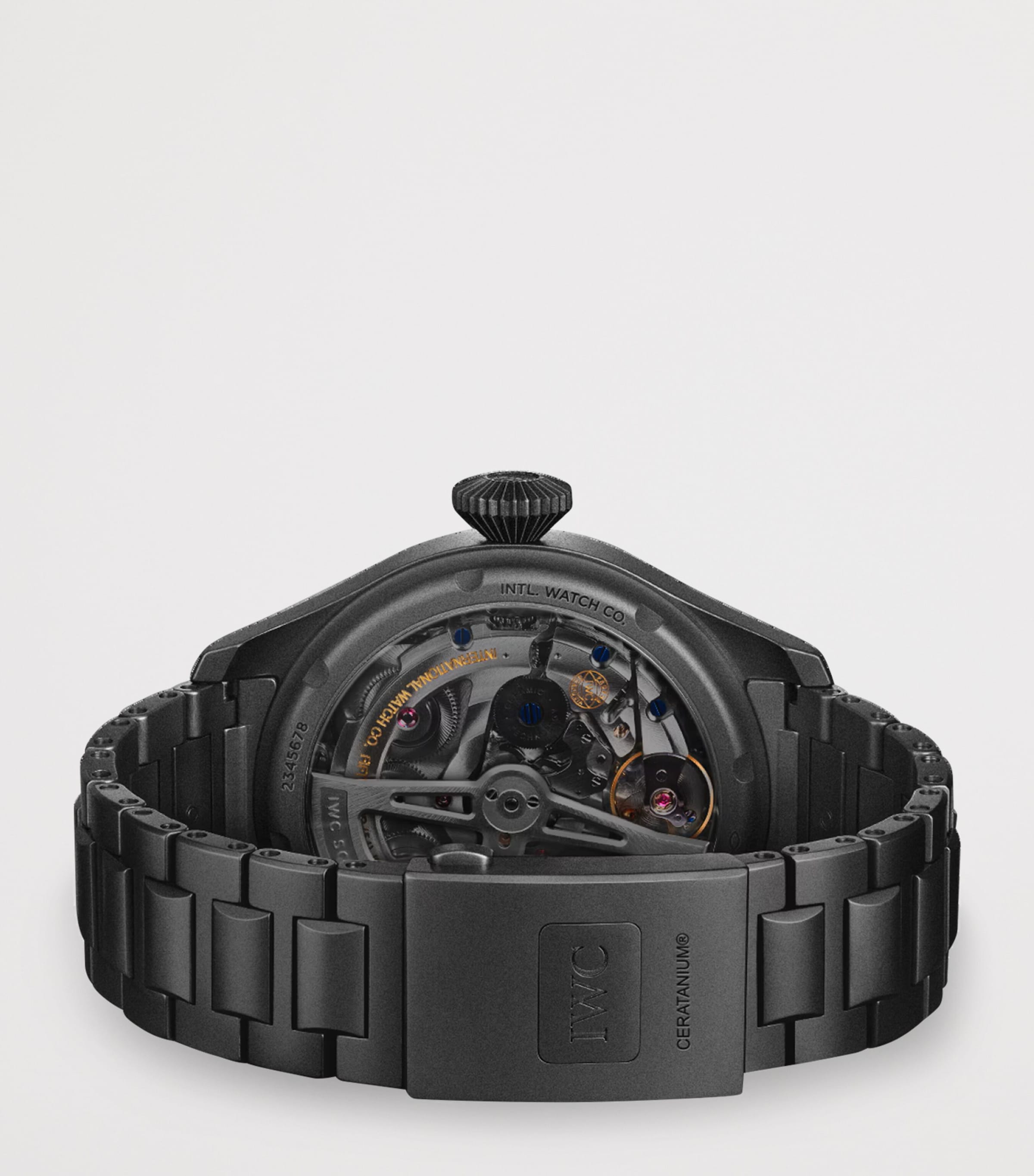 Ceratanium Big Pilot’s Perpetual Calendar Top Gun Watch 46mm BLACK Image 4