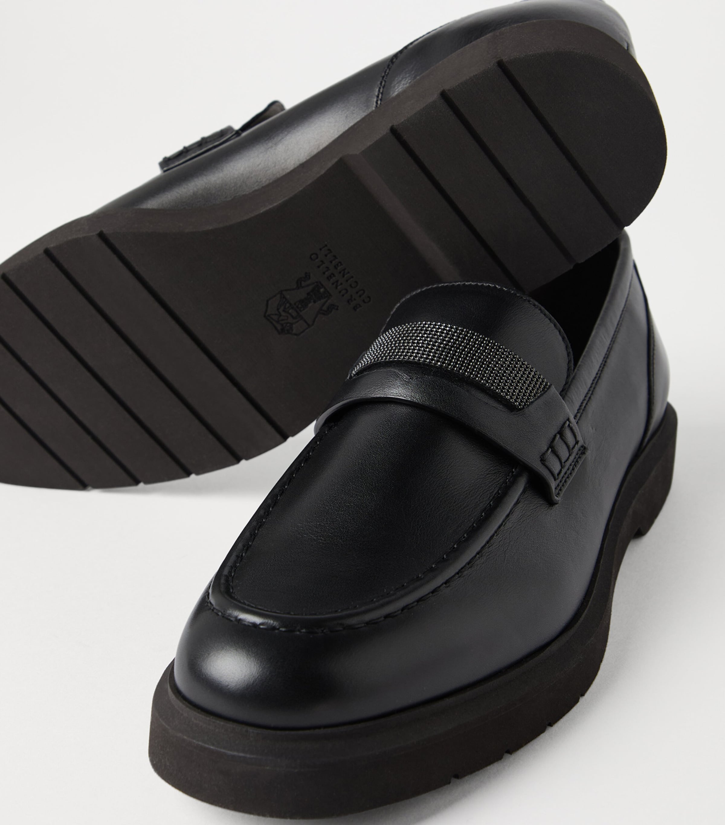 Leather Monili Penny Loafers C101 Image 5