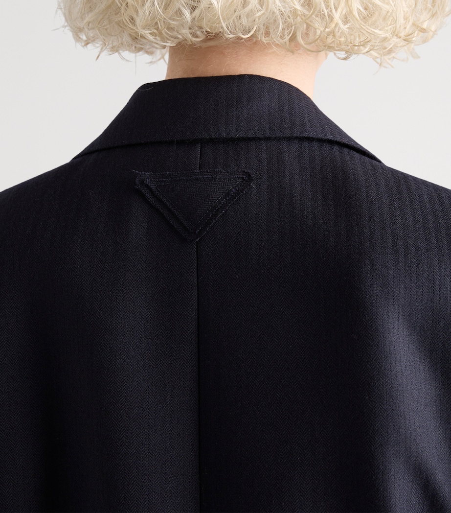Wool Herringbone Blazer F0008 Image 4