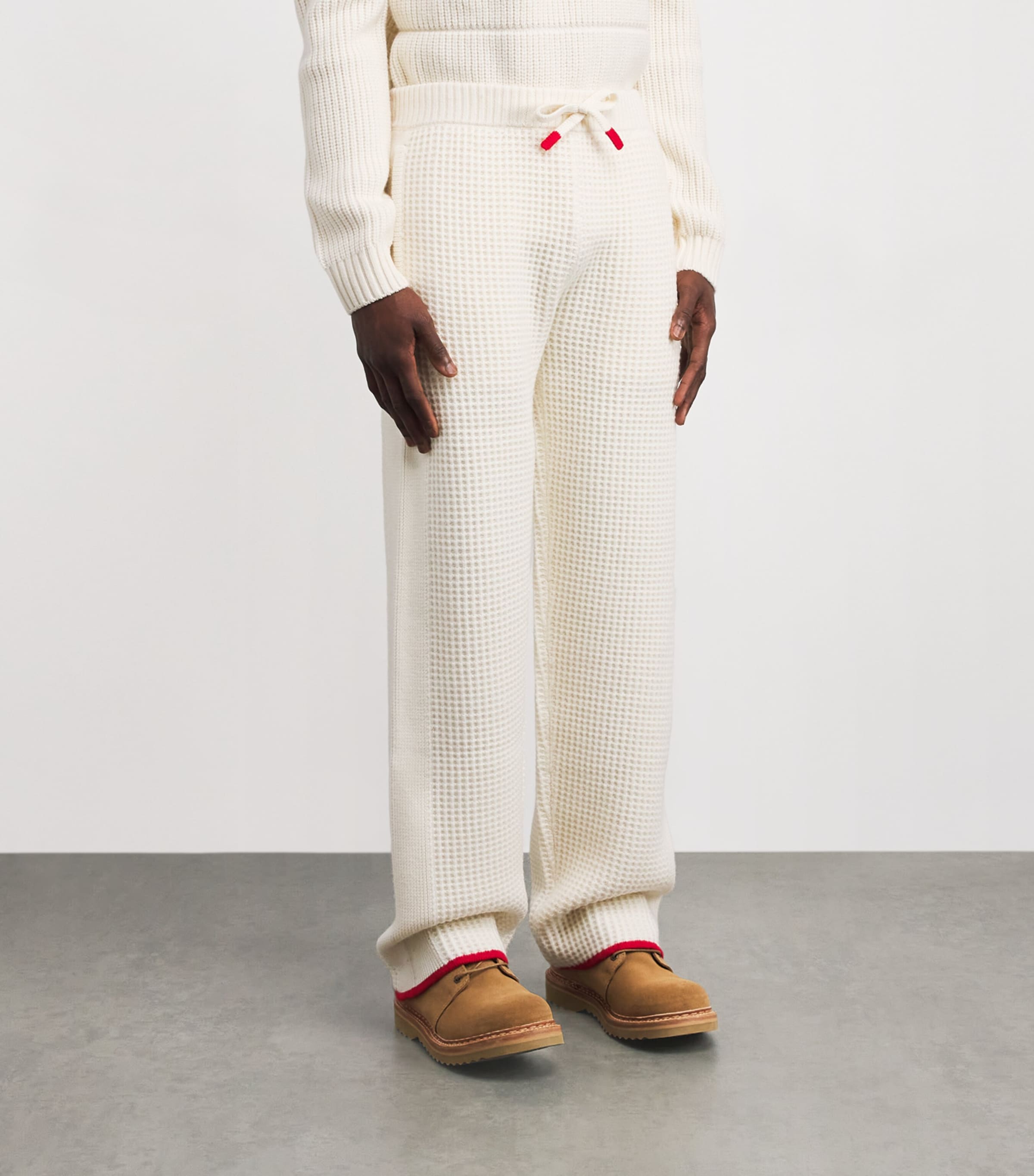Wool Waffle Sweatpants WHITE Image 3