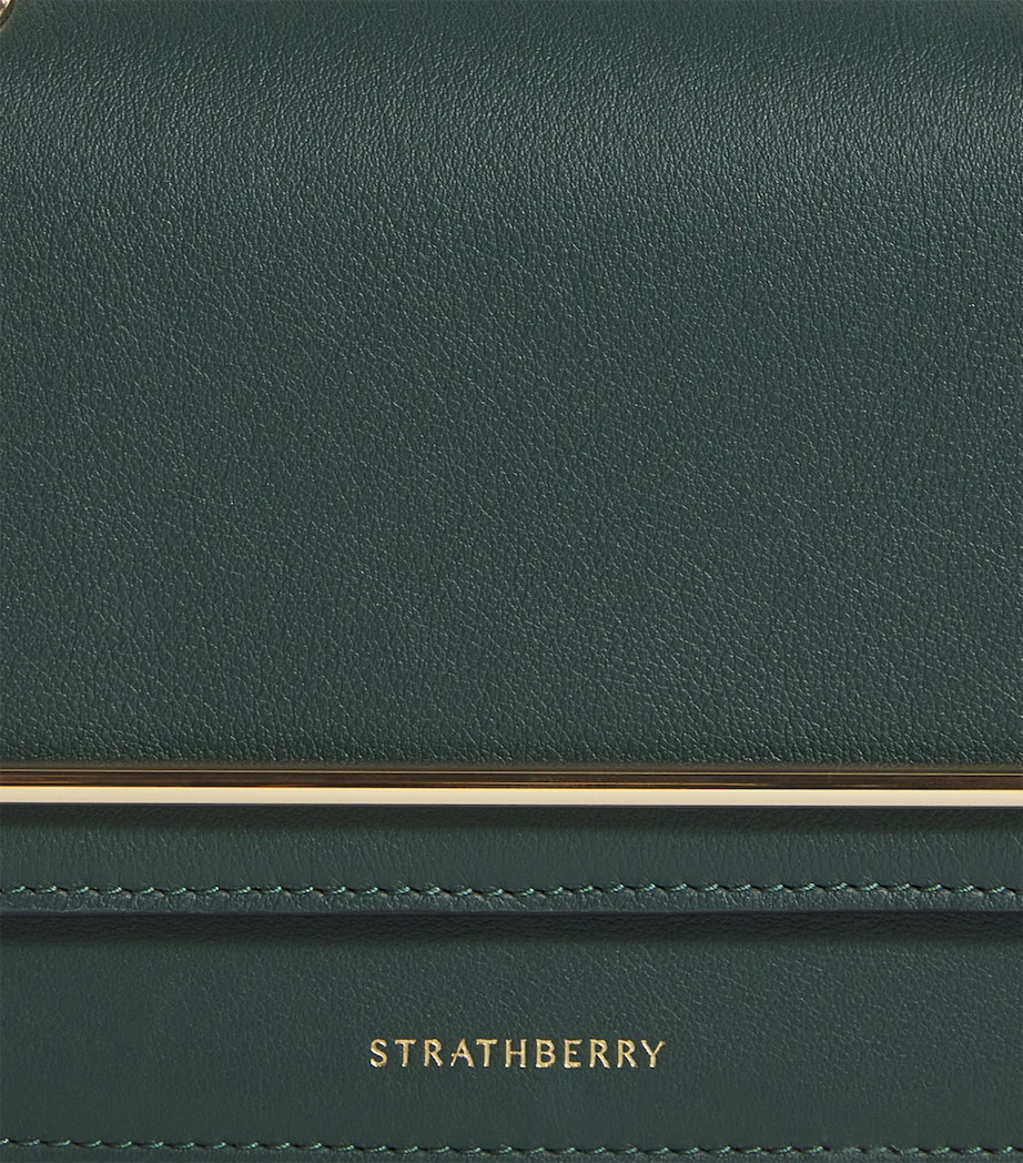 Mini Leather East-West Shoulder Bag BOTTLE GREEN Image 6