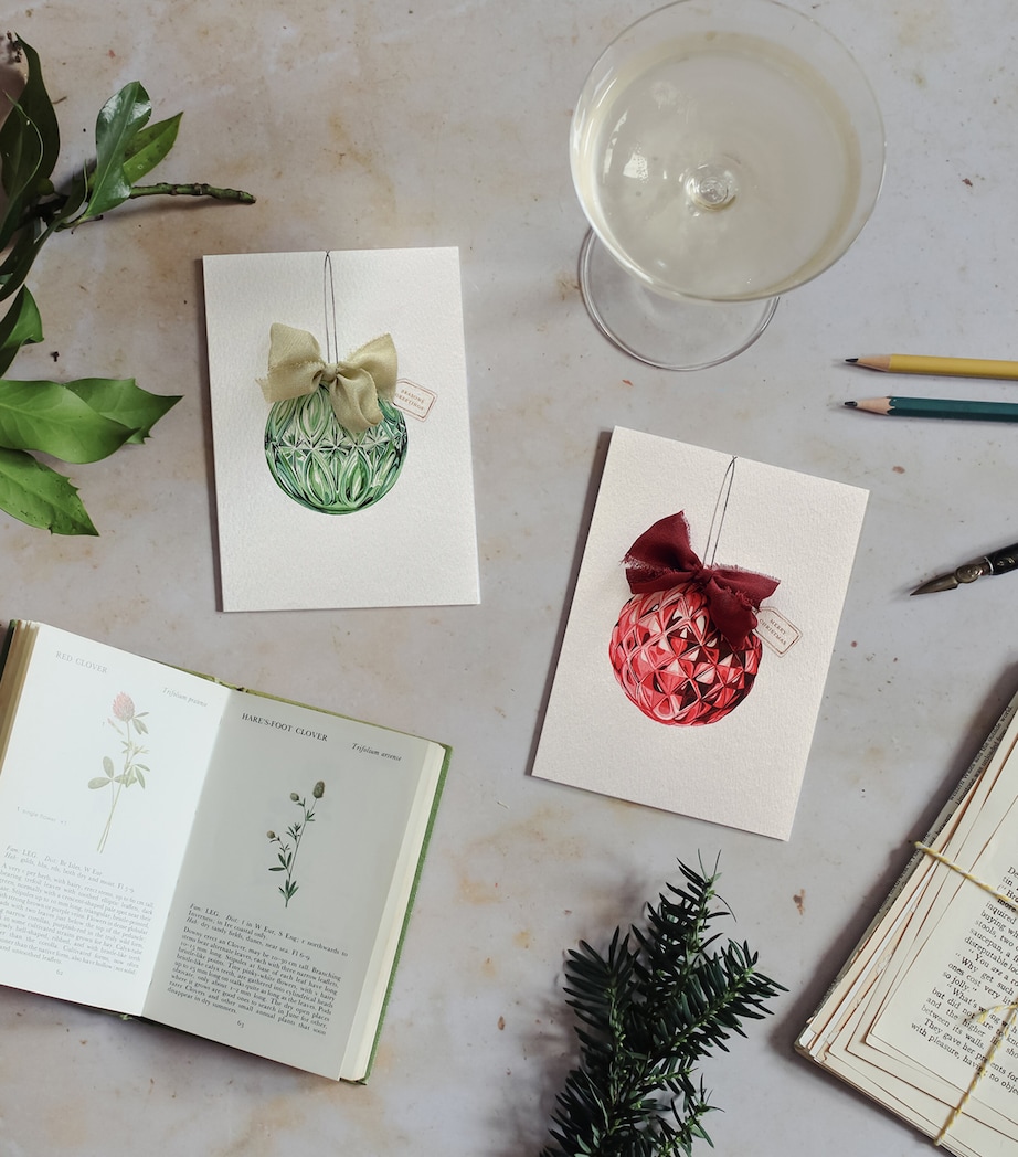 Bauble Greeting Cards (Box of 6) MULTICOLOURED Image 3
