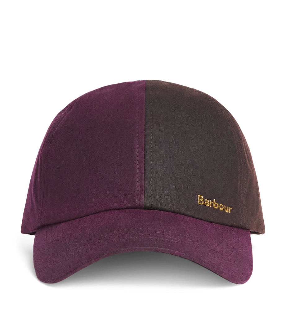 Waxed Cotton Beauly Baseball Cap RUSTIC/MERLOT Image 1