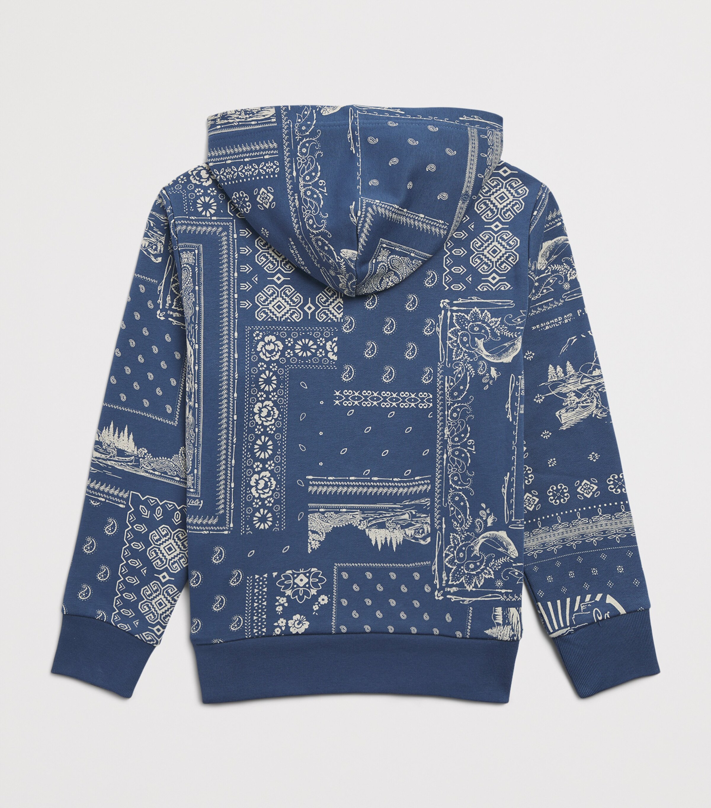 Ralph Lauren Kids Bandana Campsite Hoodie (6-14 Years) Anglers Bndna Pthwrk Image 2
