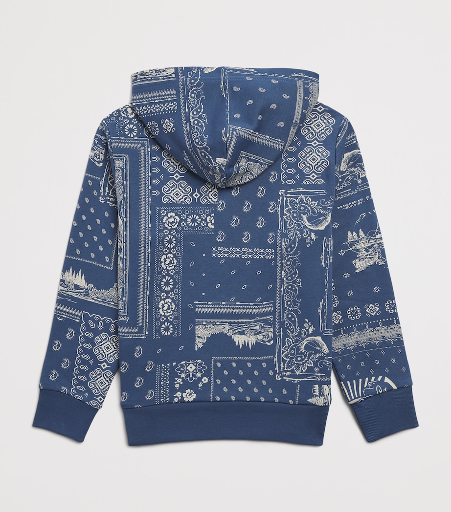 Ralph Lauren Kids Bandana Campsite Hoodie (6-14 Years) Anglers Bndna Pthwrk Image 2