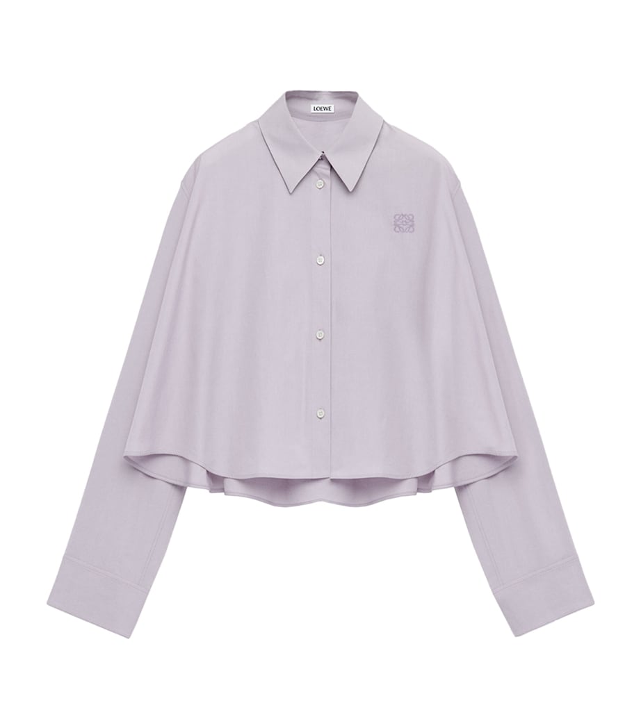 Cotton-Blend Trapeze Shirt LILAC Image 1