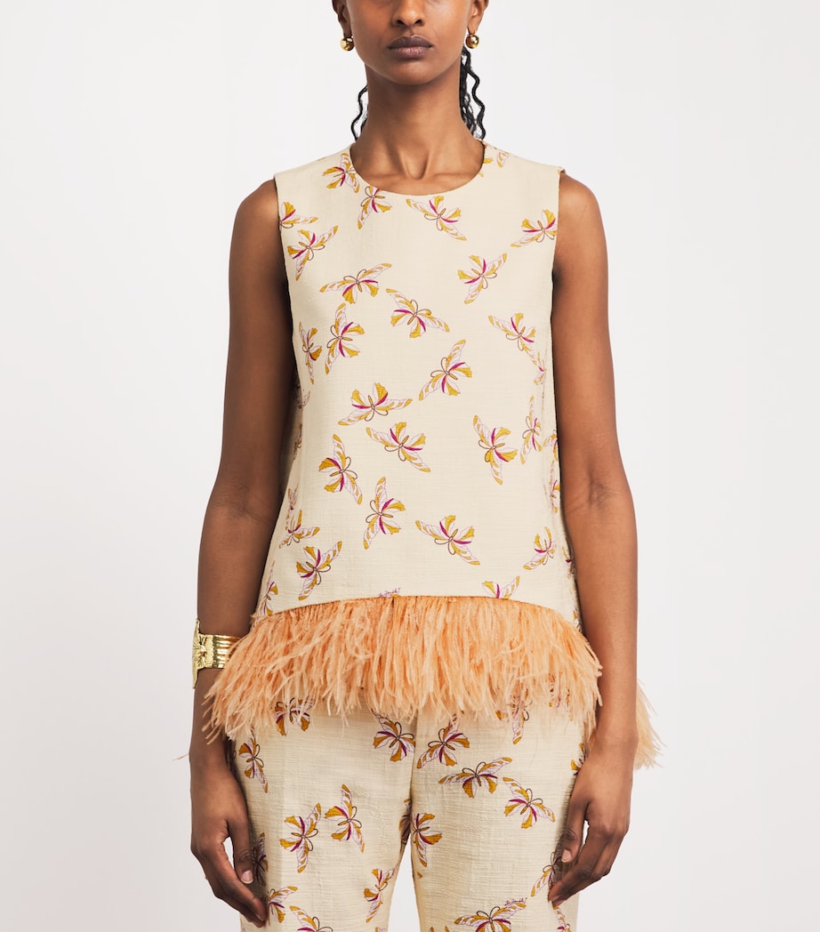 La Doublej Womens Farfalla Print La Scala Top Farfalla Image 4