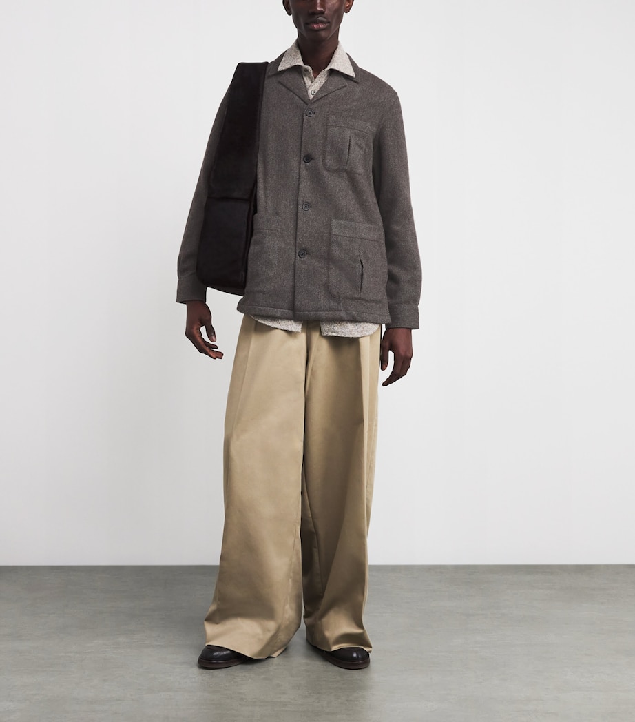 Cashmere Herringbone Jacket TAUPE Image 2