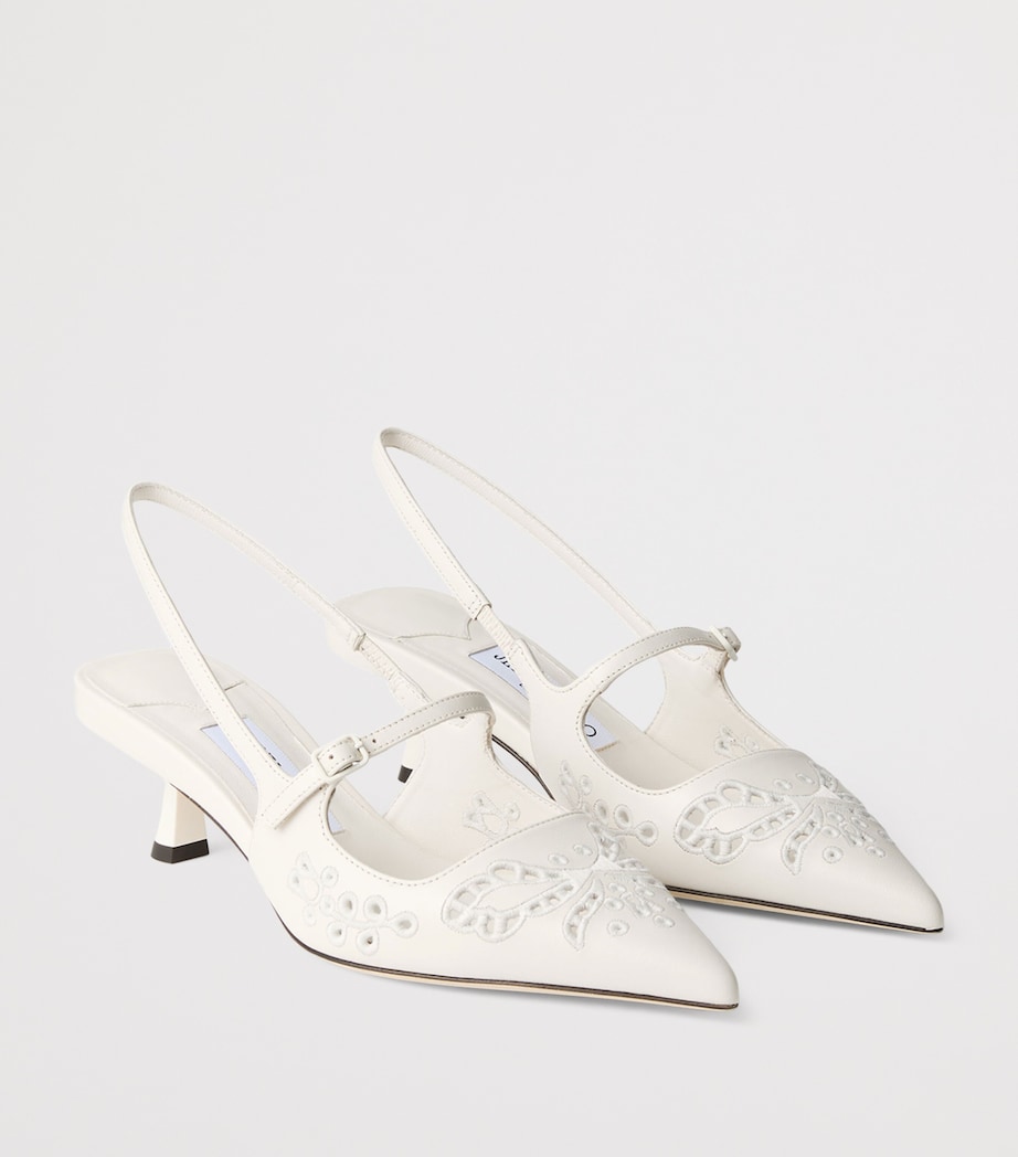 Didi 45 Leather Slingback Pumps LATTE Image 4