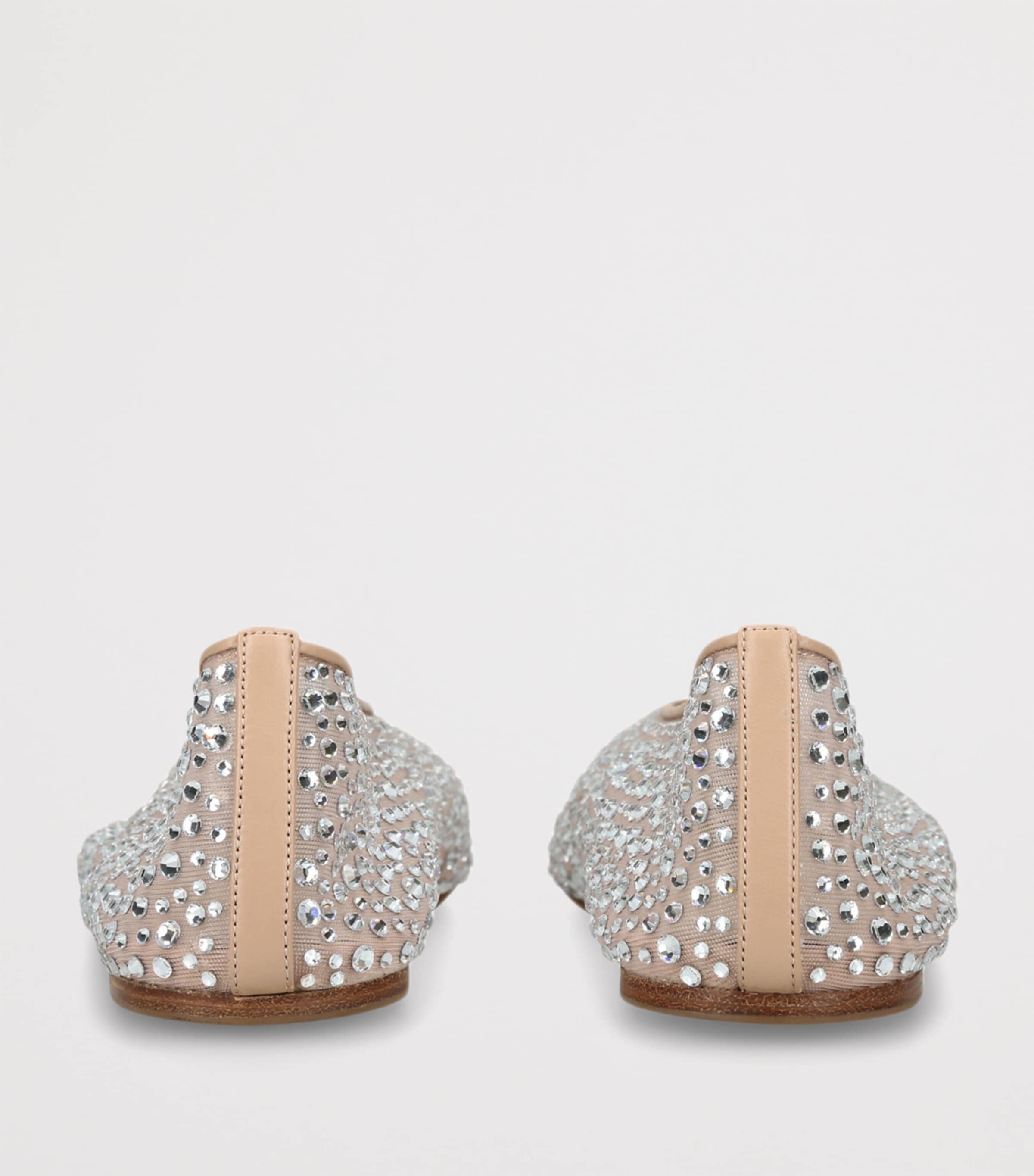 Crystal-Embellished Luna Ballet Flats TAUPE COMB Image 2