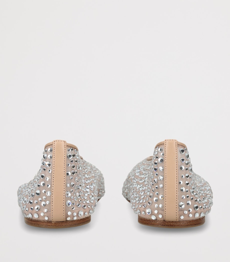 Crystal-Embellished Luna Ballet Flats TAUPE COMB Image 2