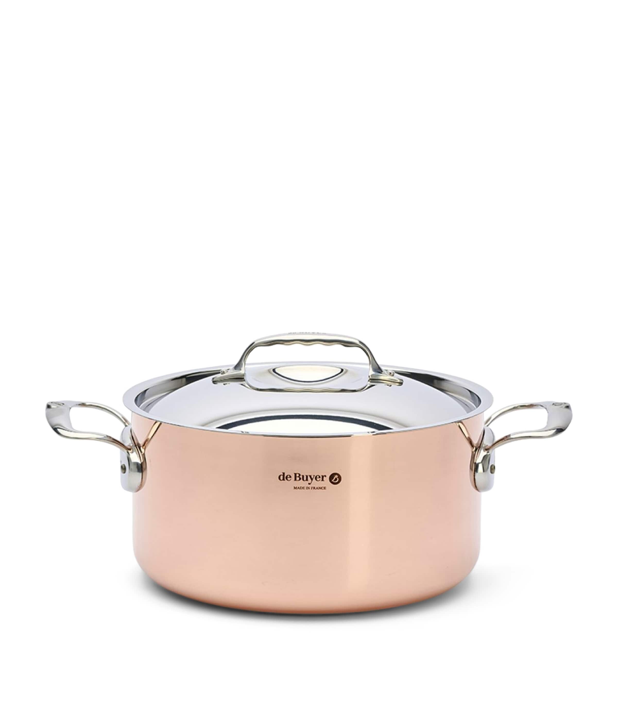 De Buyer Copper Prima Matera Stewpan and Lid (24cm) Copper Image 2