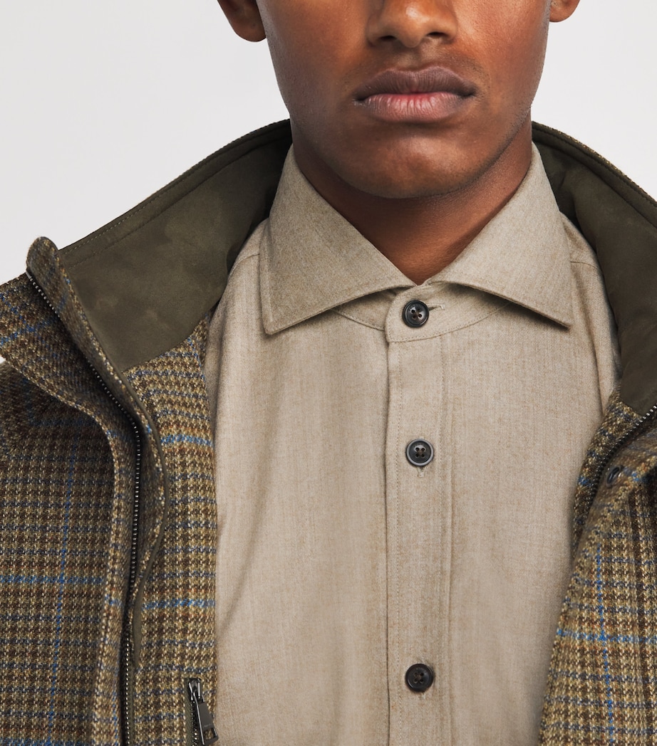 Virgin Wool-Cashmere Flannel Shirt STONE Image 6