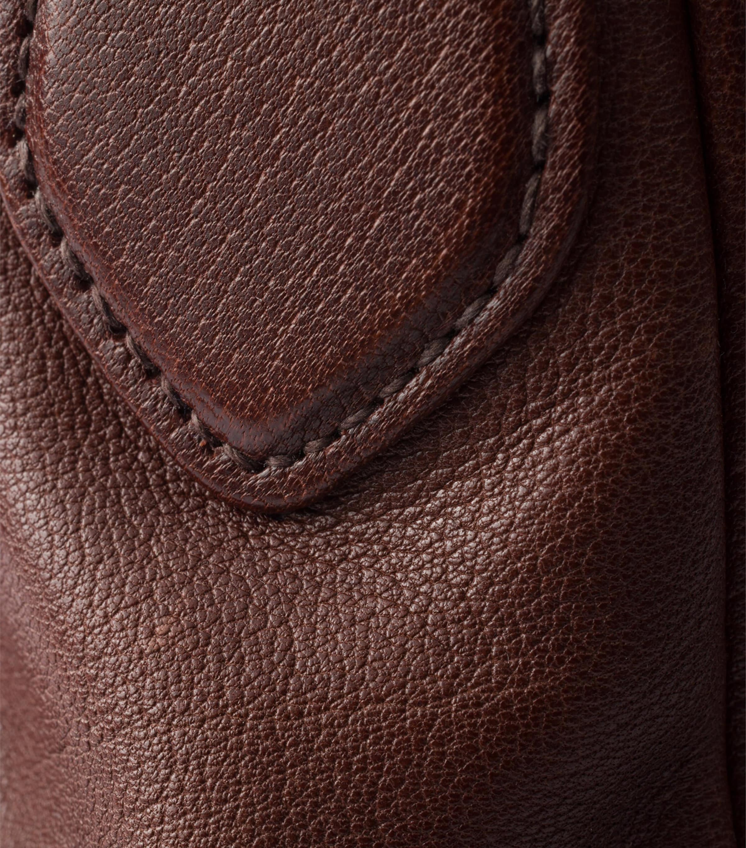 Medium Washed Leather Shoulder Bag F0324 Image 5