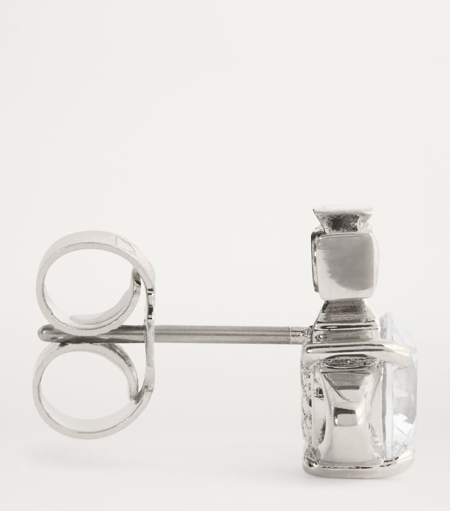 Embellished Reina Stud Earrings SS22-PLATINUM CZ Image 4