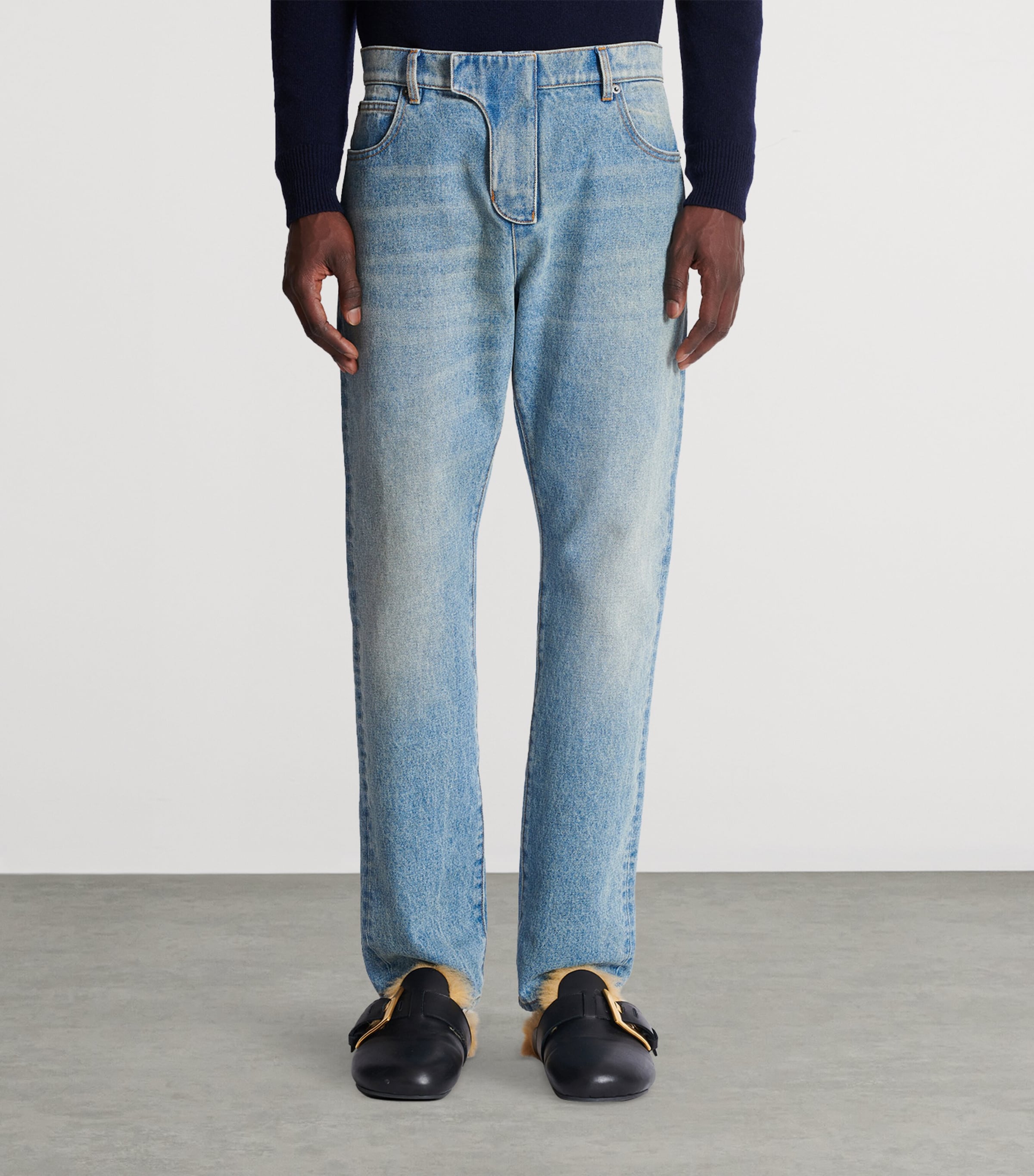 Faded Straight Jeans 6AW BLEU JEAN Image 2