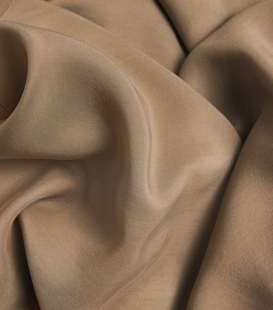 Silk Shades Of Nature Wide-Leg Trousers KAKI Image 5