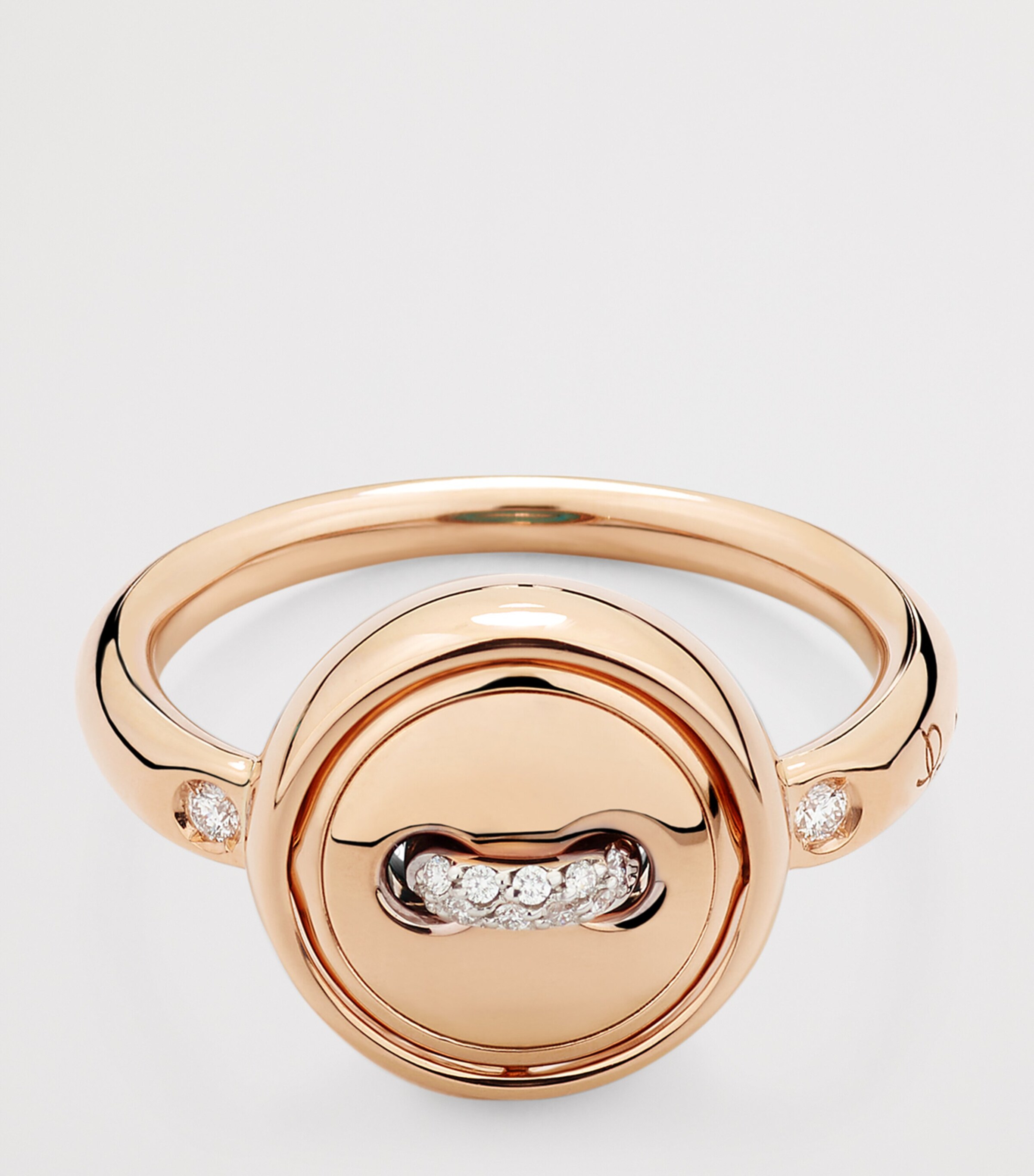 Rose Gold, Diamond and Turquoise Pom Pom Dot Ring DB0TU Image 4