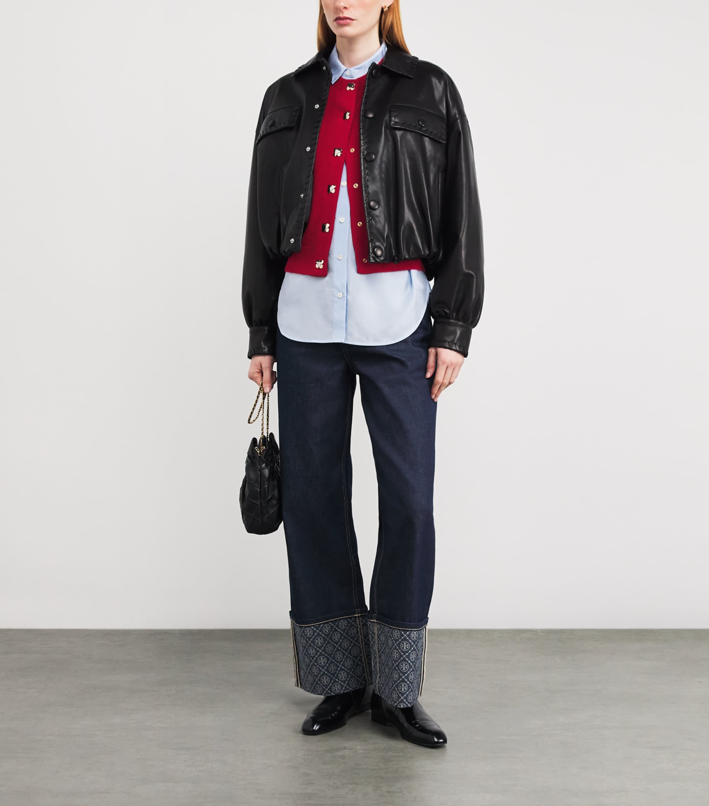 Cashmere Cardigan RED Image 2