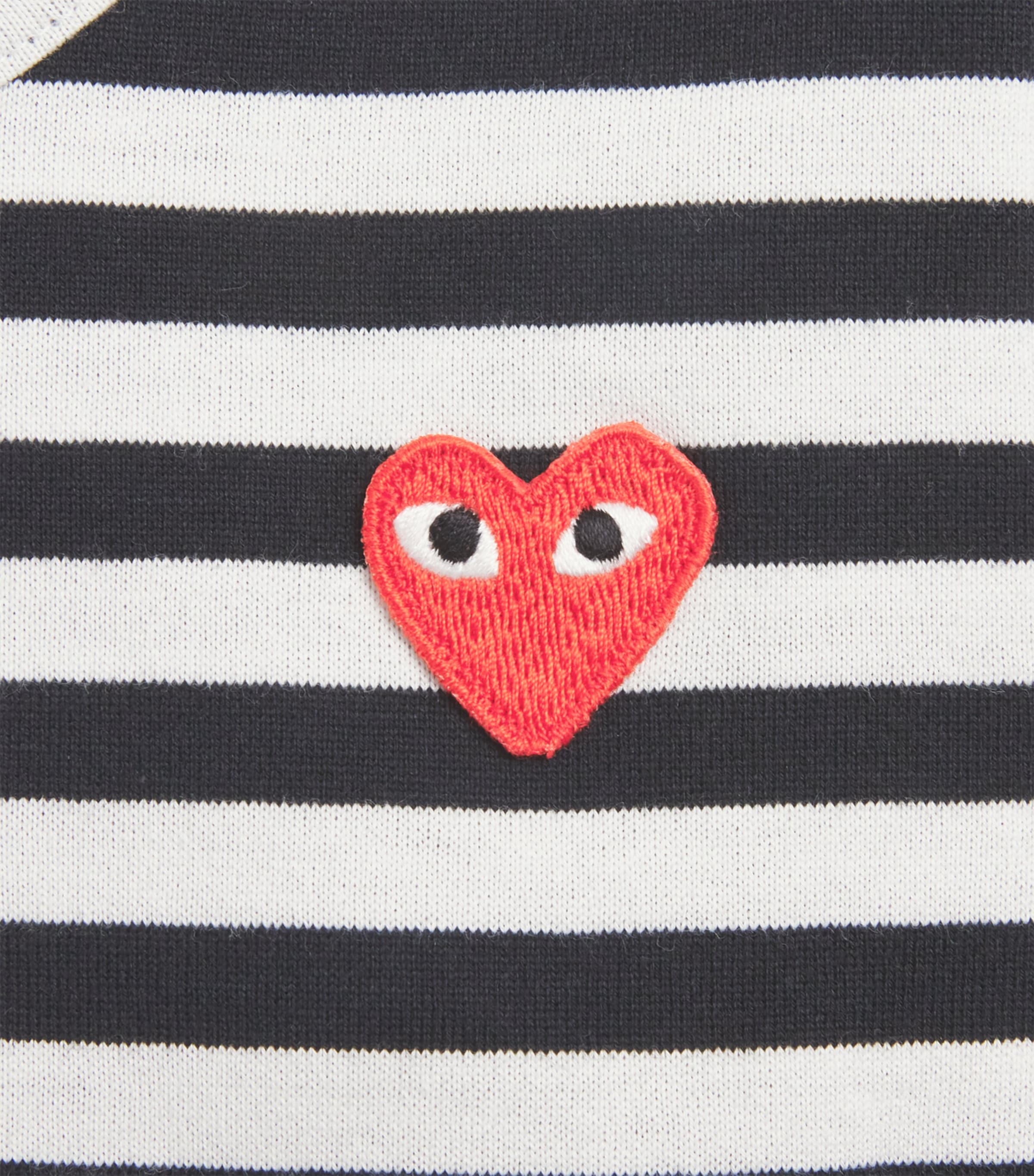 Comme Des Garçons Cotton Stripe Heart Logo T-Shirt (2-6 Years) Image 3
