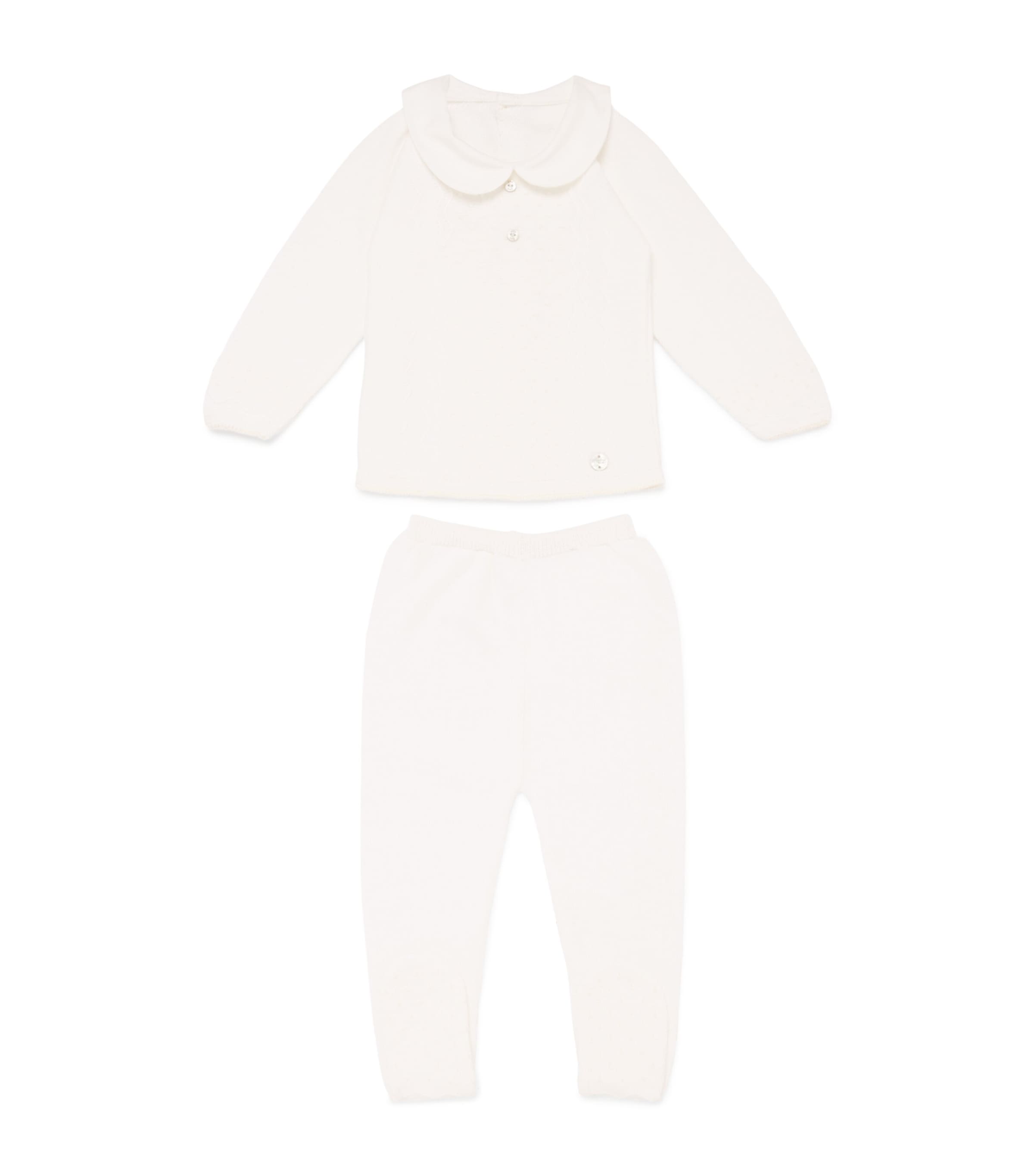 Cotton Sweater and Leggings Set (1-12 Months) 6062 H82 CREAM/BEIGE Image 1