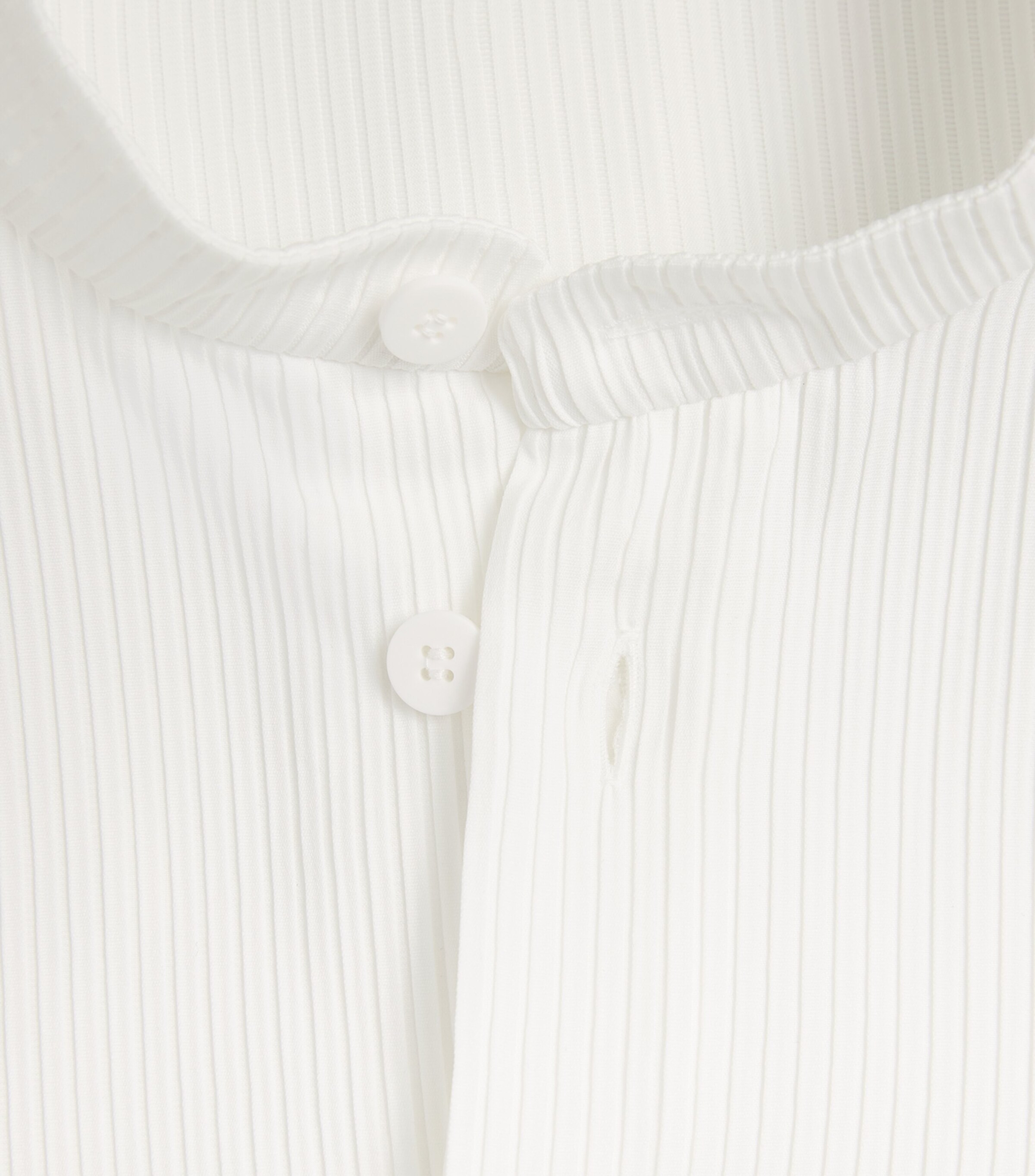 IM MEN Mens Pleated Shirt Off White Image 6