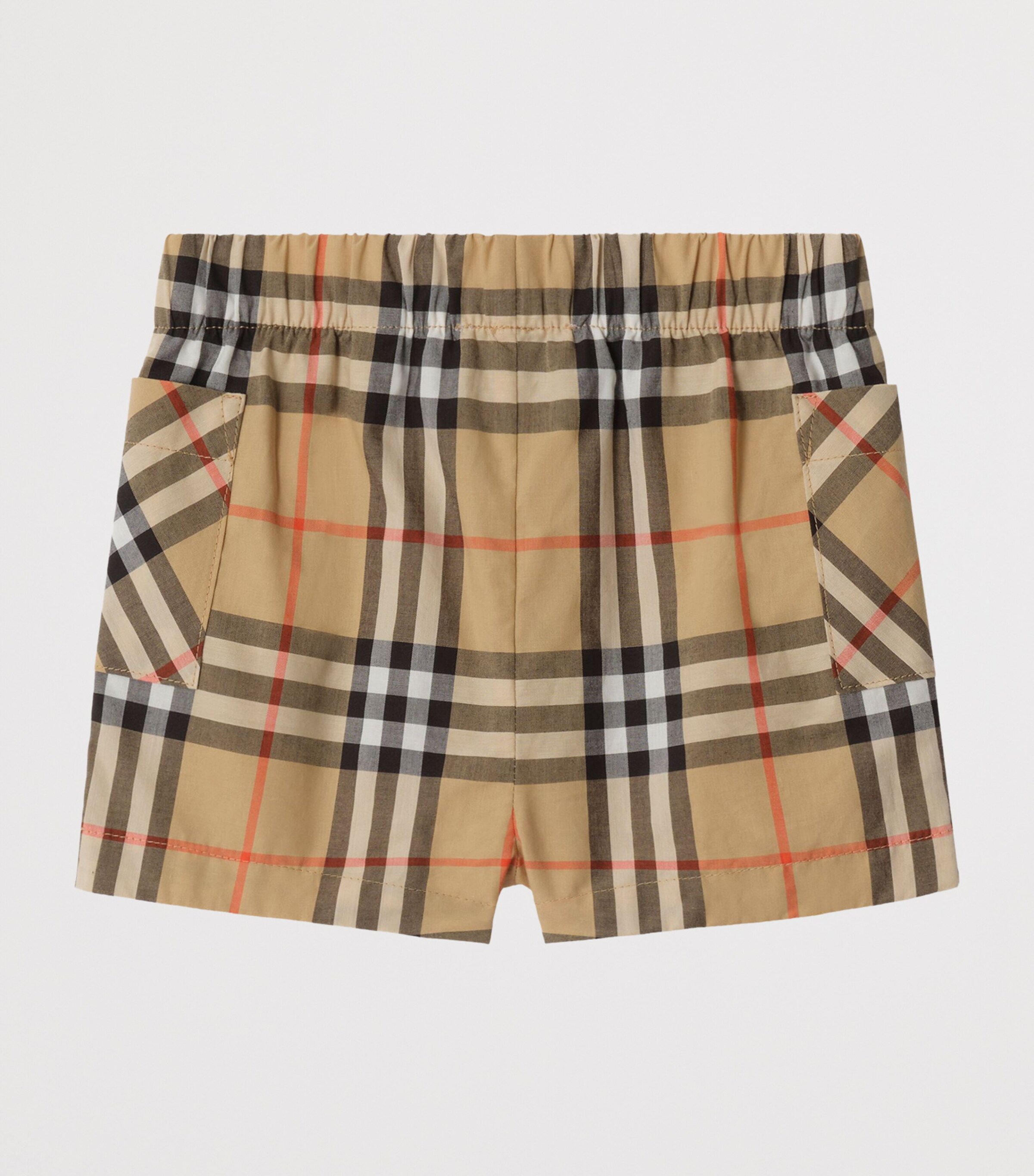 Burberry Kids Cotton Check Shirt and Shorts Set (6-36 Months) Sand Ip Check Image 4