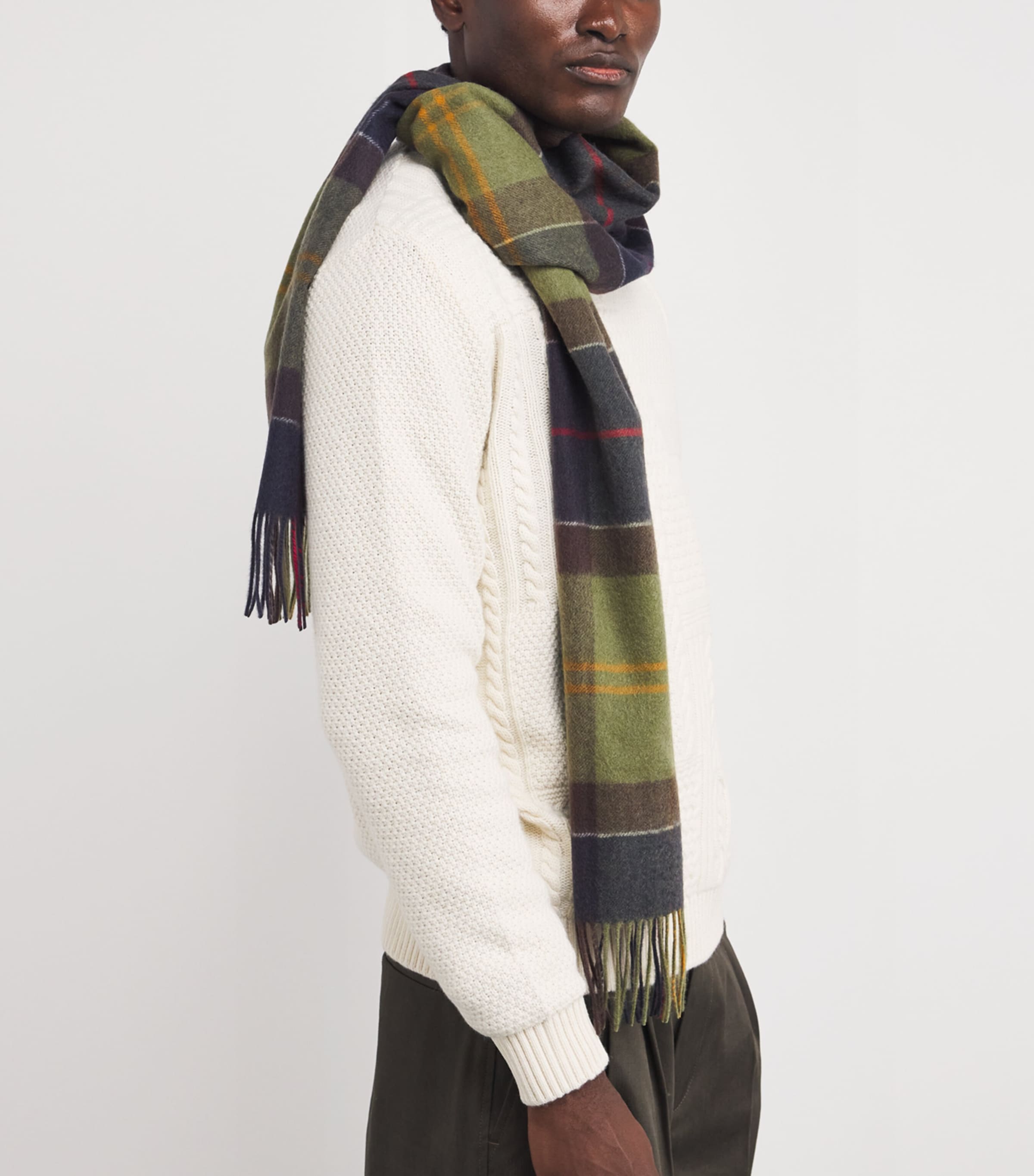 Barbour Multi Cashmere Tartan Scarf Harrods UK