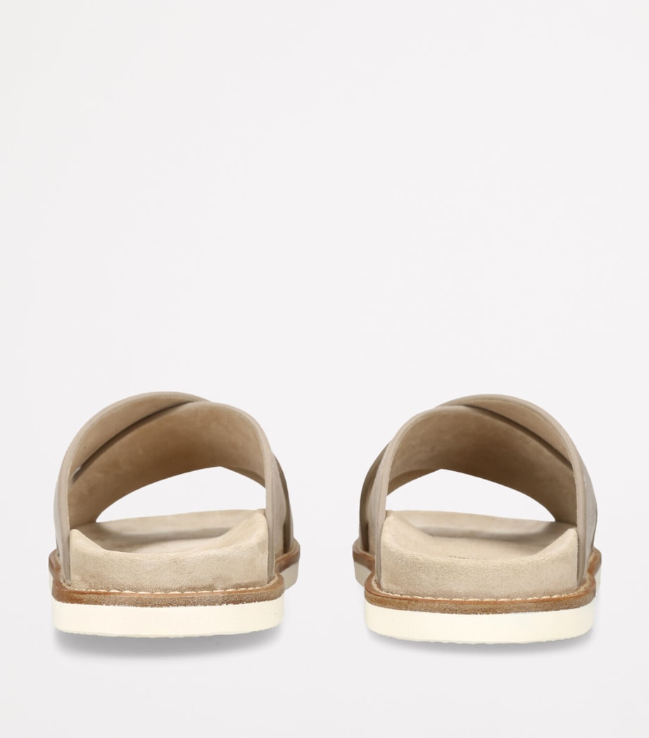 Suede Crossover Sandals BEIGE Image 2